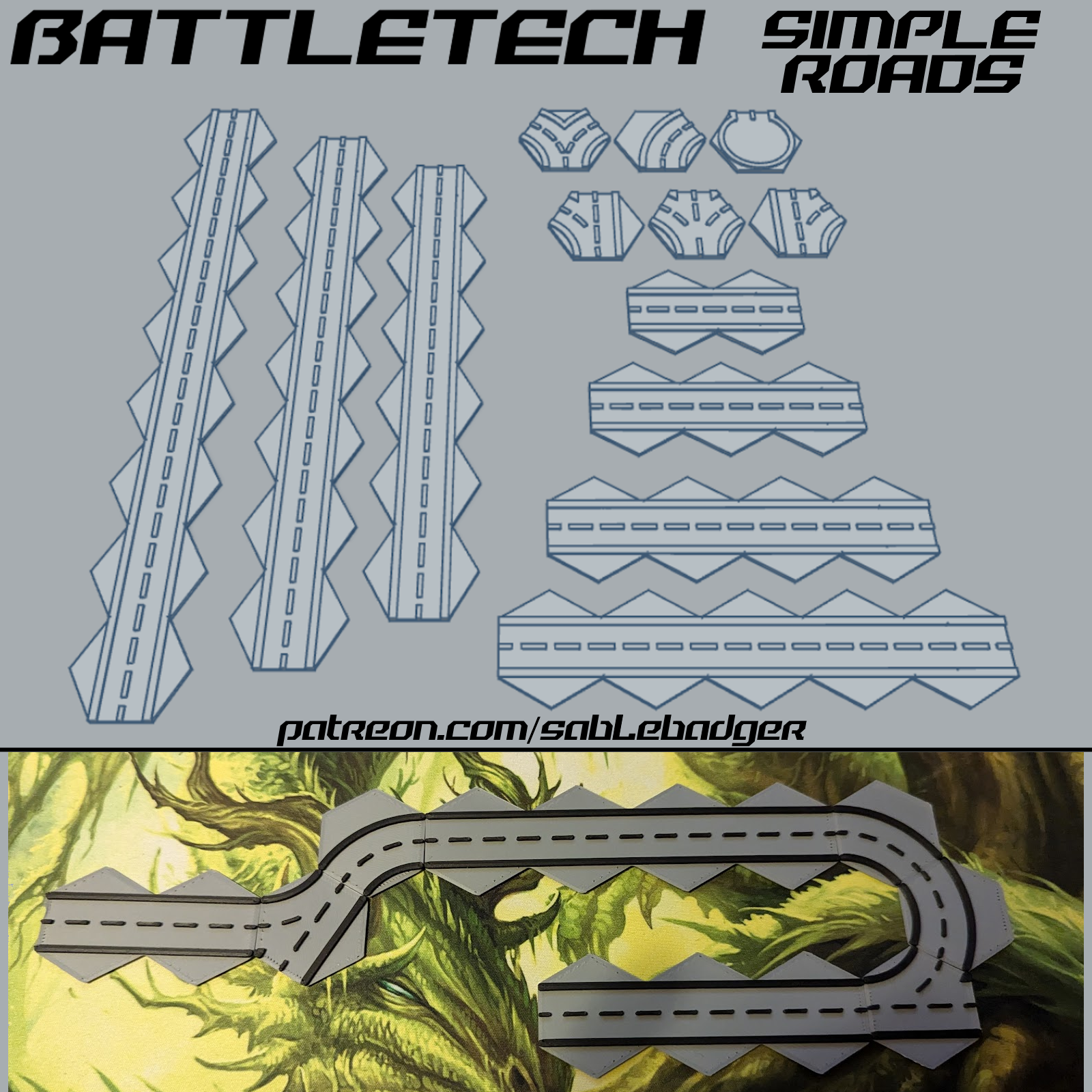 Battletech - Hex map roads