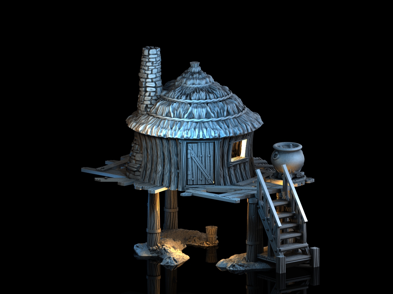 Marsh Witch's Hut - Medieval Town Set
