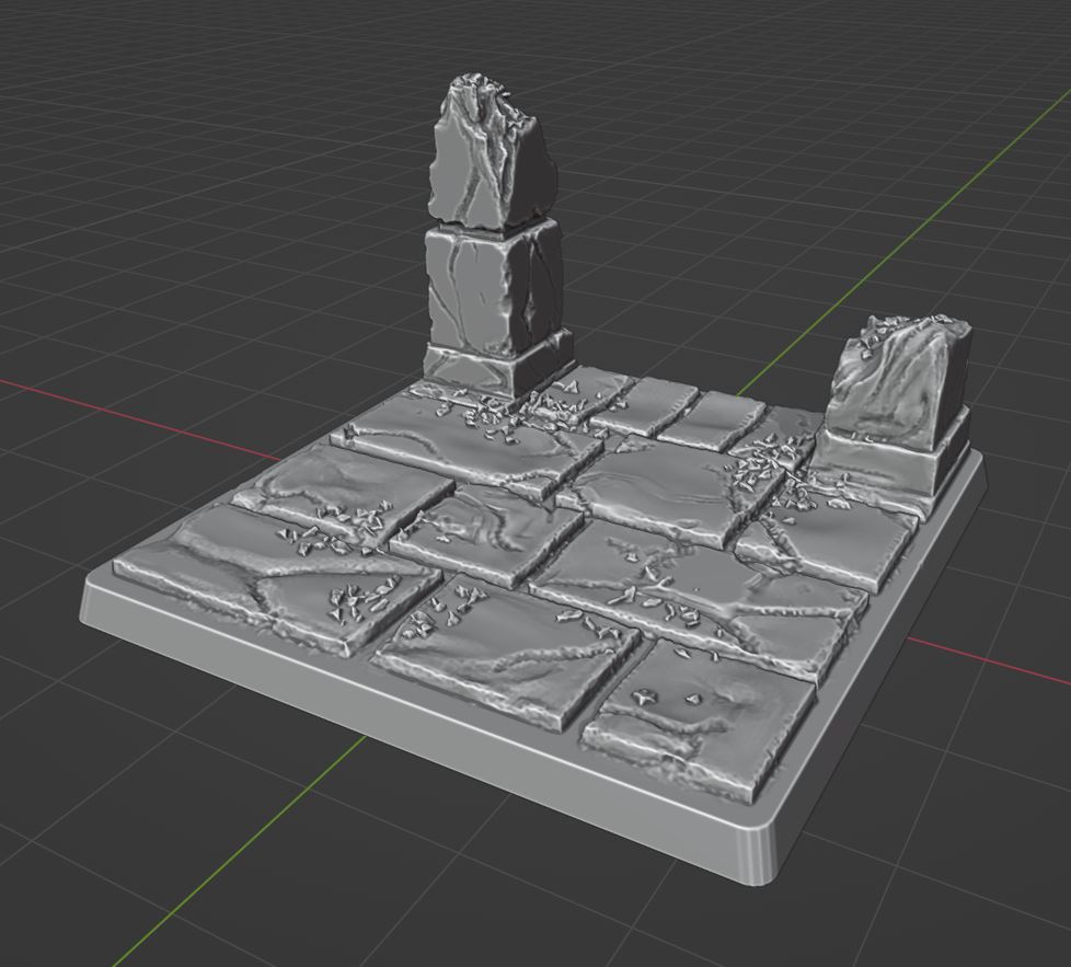 Minotaur Base With Stone Floor And Posts