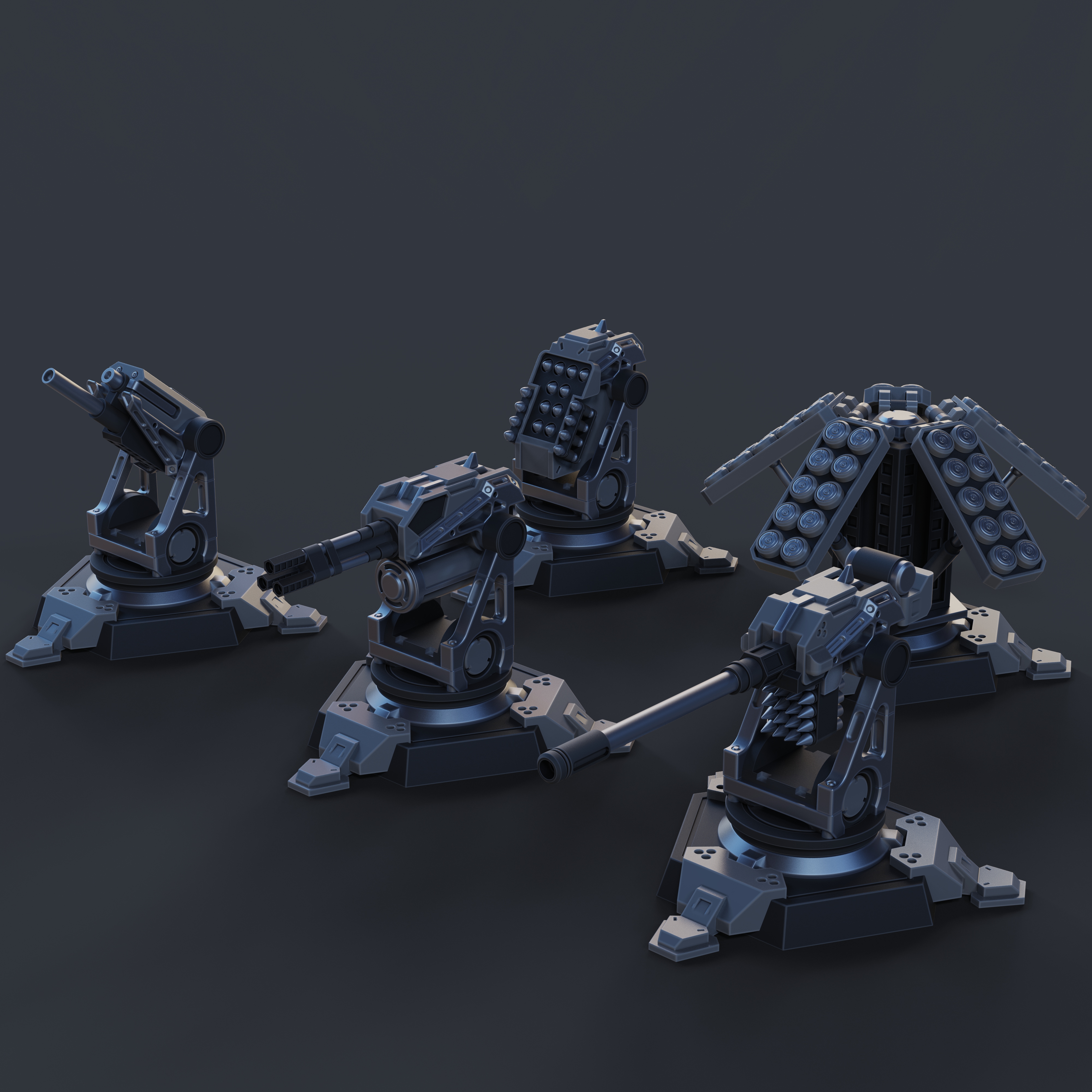 Wardiver Turrets (5 Posable Models)