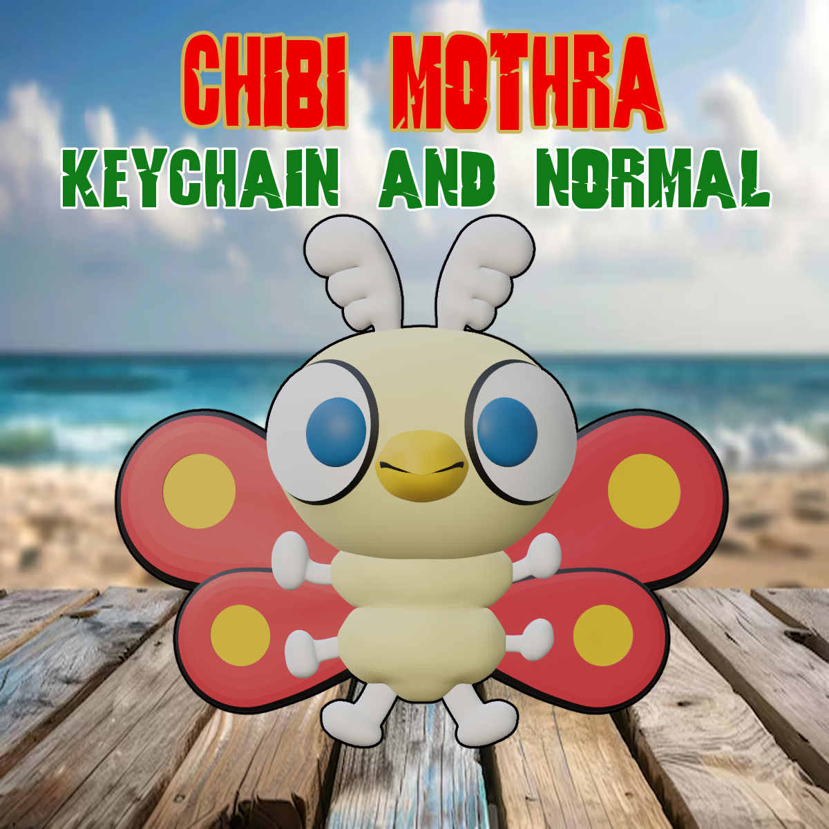 Chibi Mothra - Keychain and figure