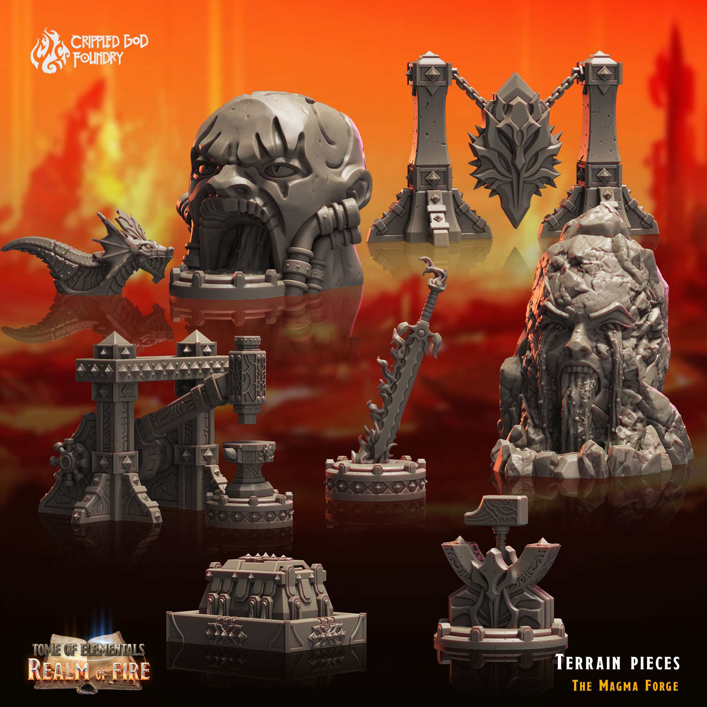 Magma Forge Scenery Pieces