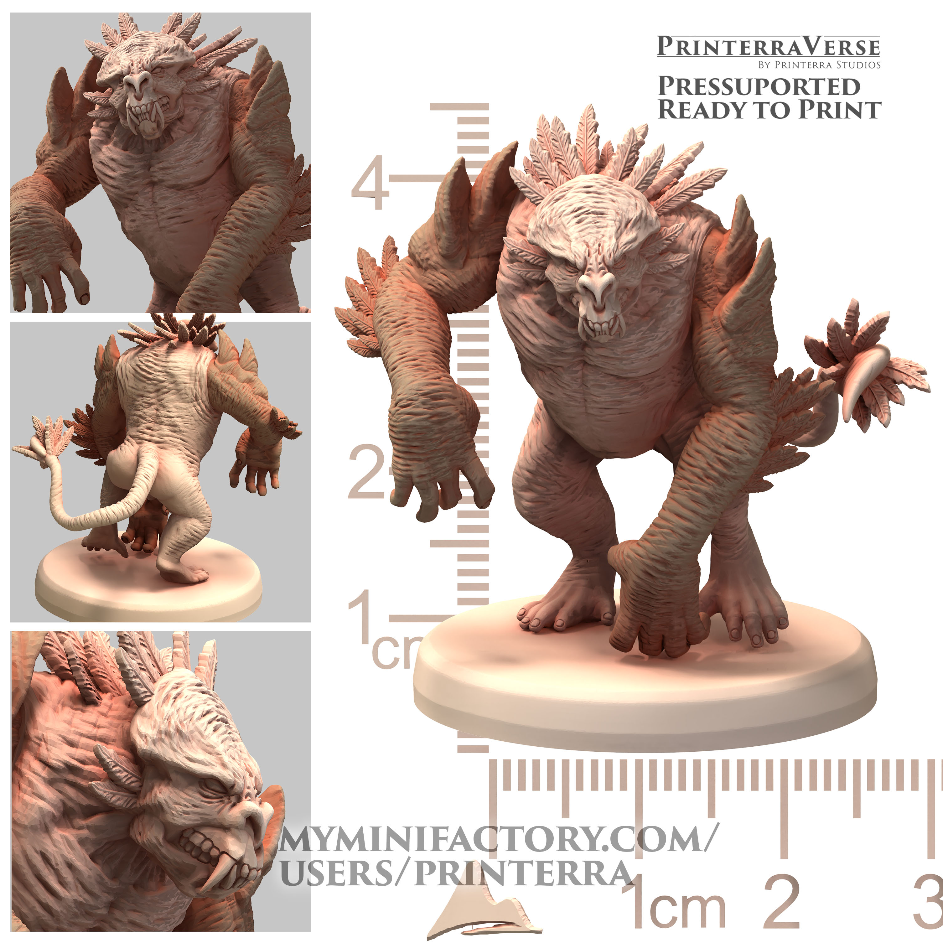 030 EMERALD Clawed Feral Fiend Monkey