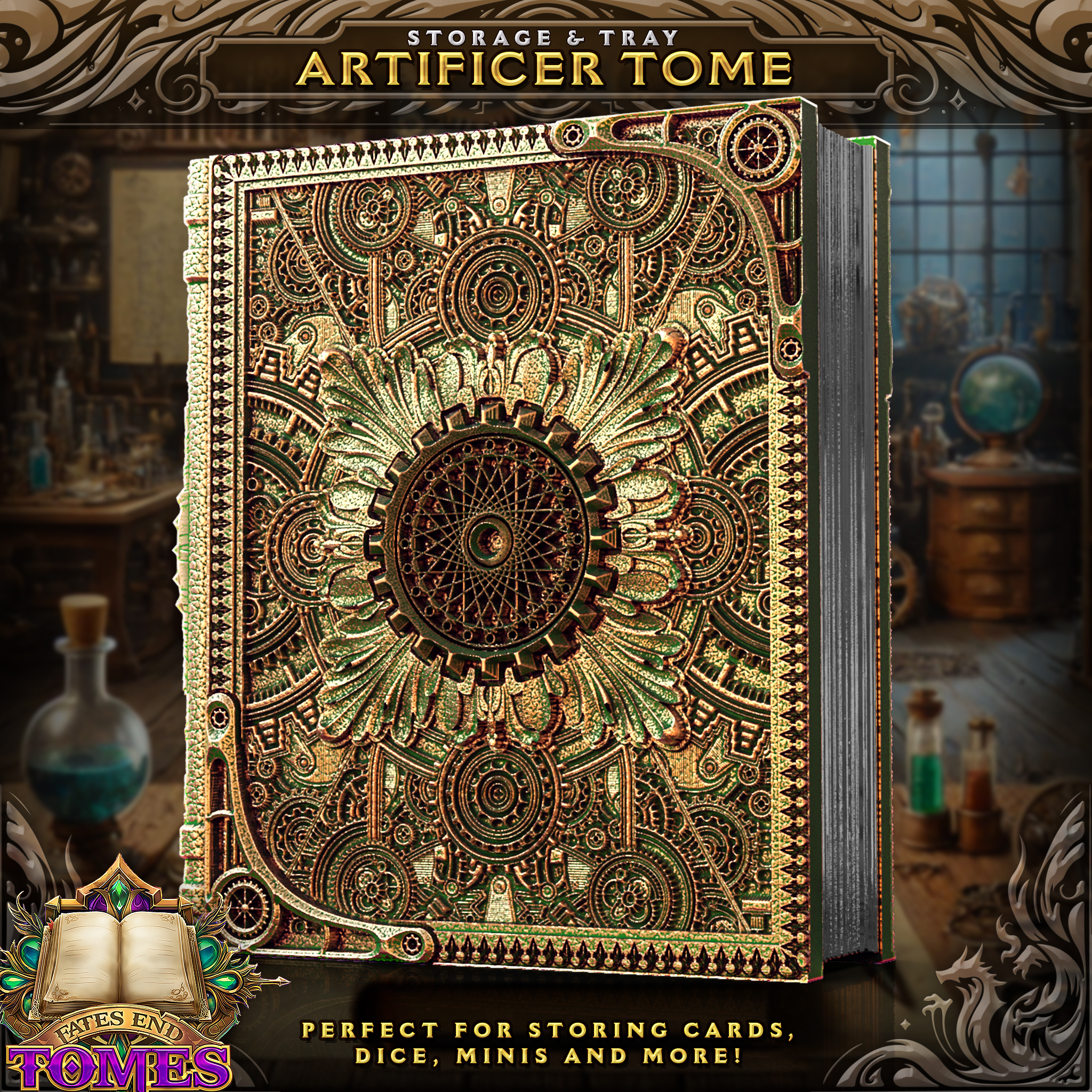 Artificer Tome - Perfect for storing cards, dice, minis and more!