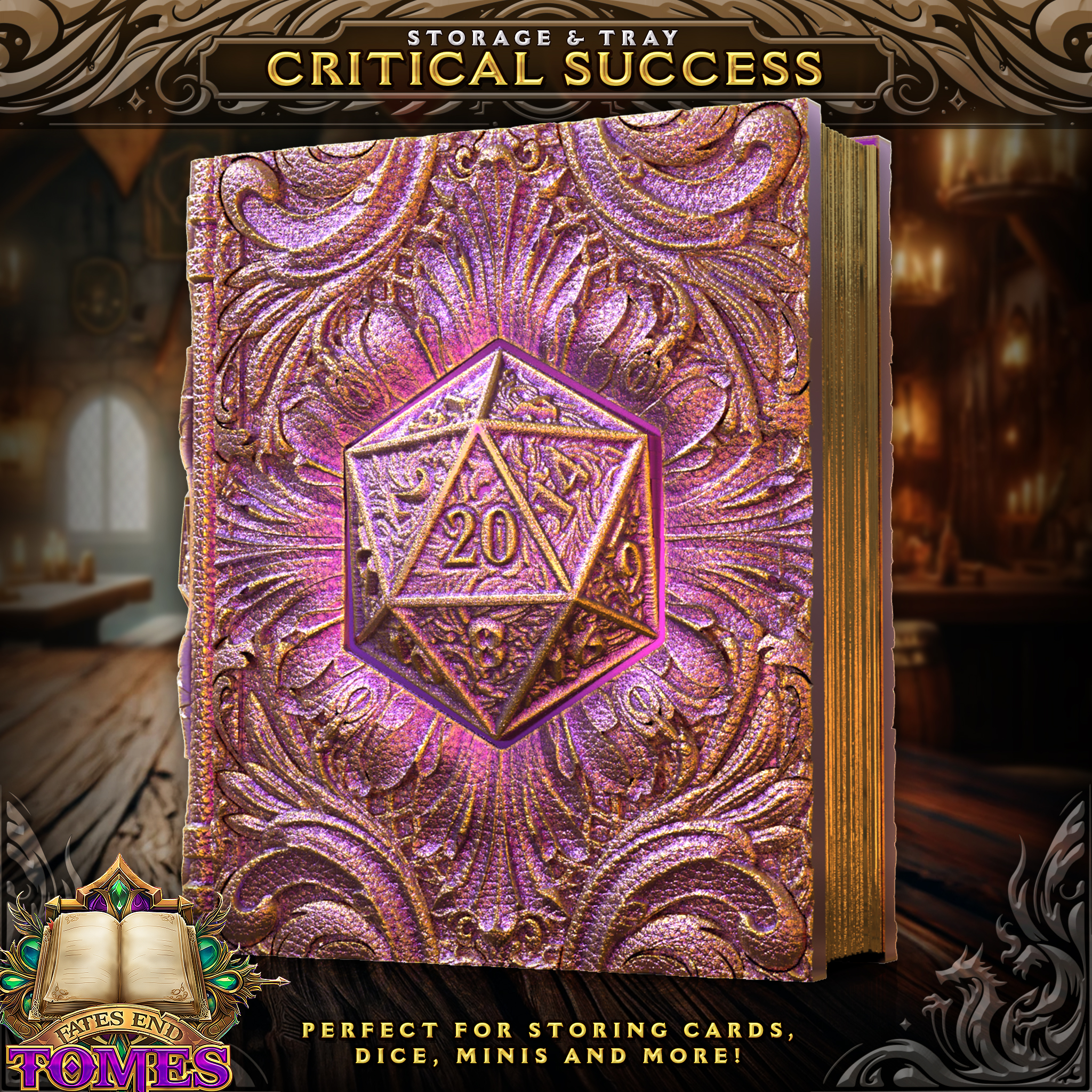 Crit Tome - Perfect for storing cards, dice, minis and more!