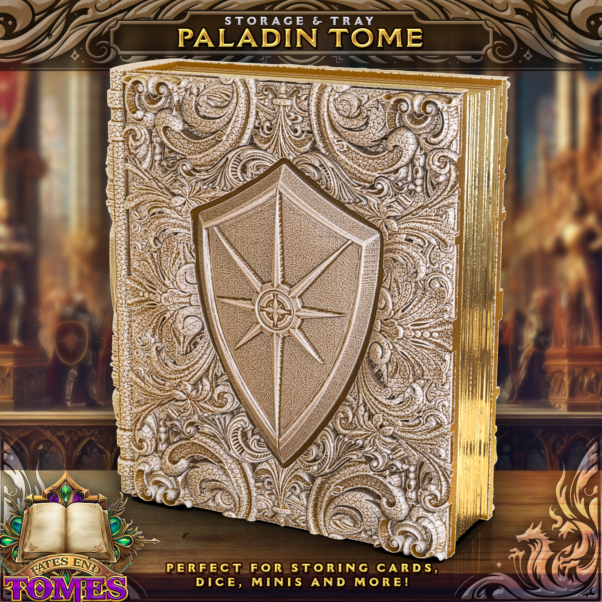 Paladin Tome - Perfect for storing cards, dice, minis and more!