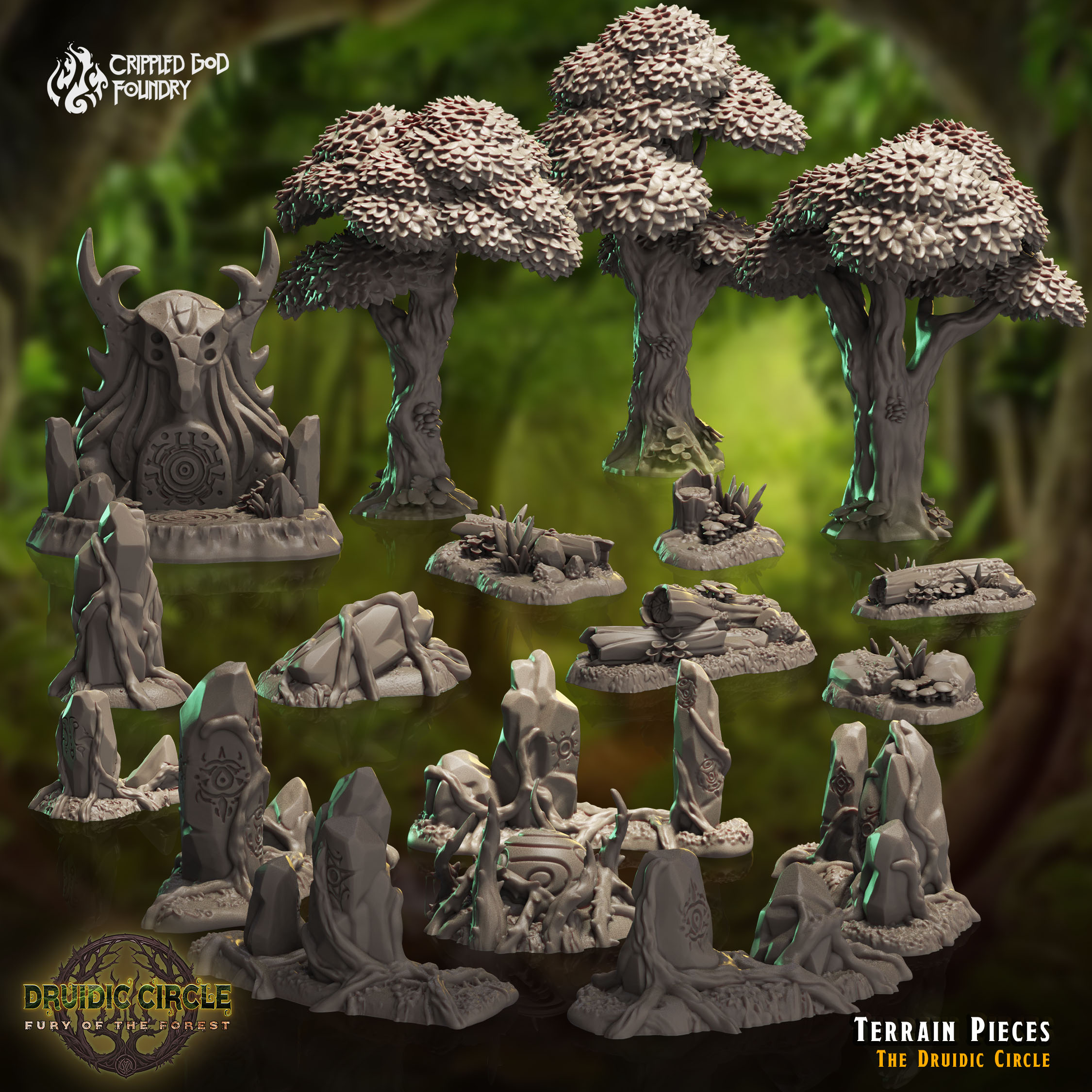 Druidic Circle Scenery Pieces