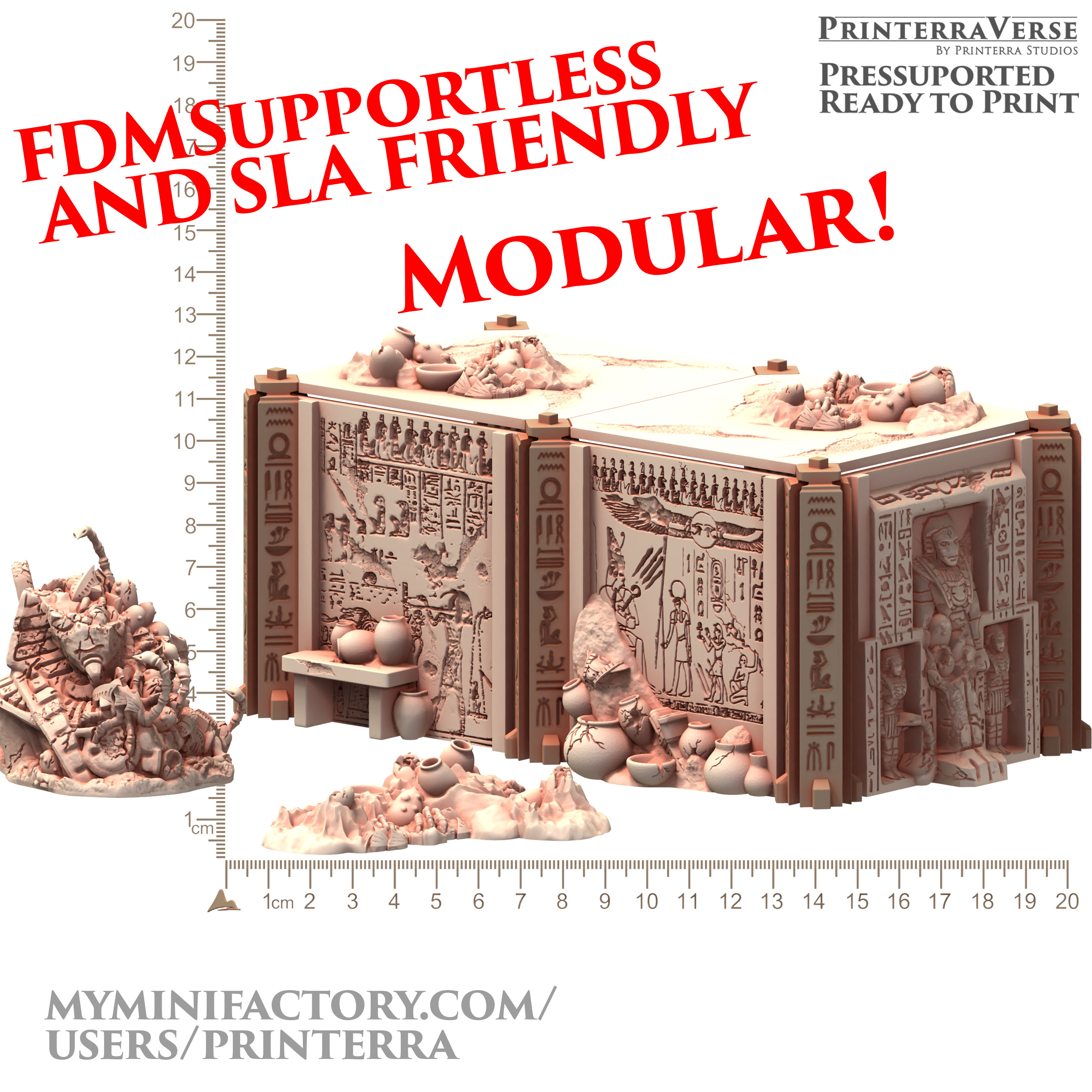 036 OSIRIAN Egyptian Modular Tomb Ruins terrain