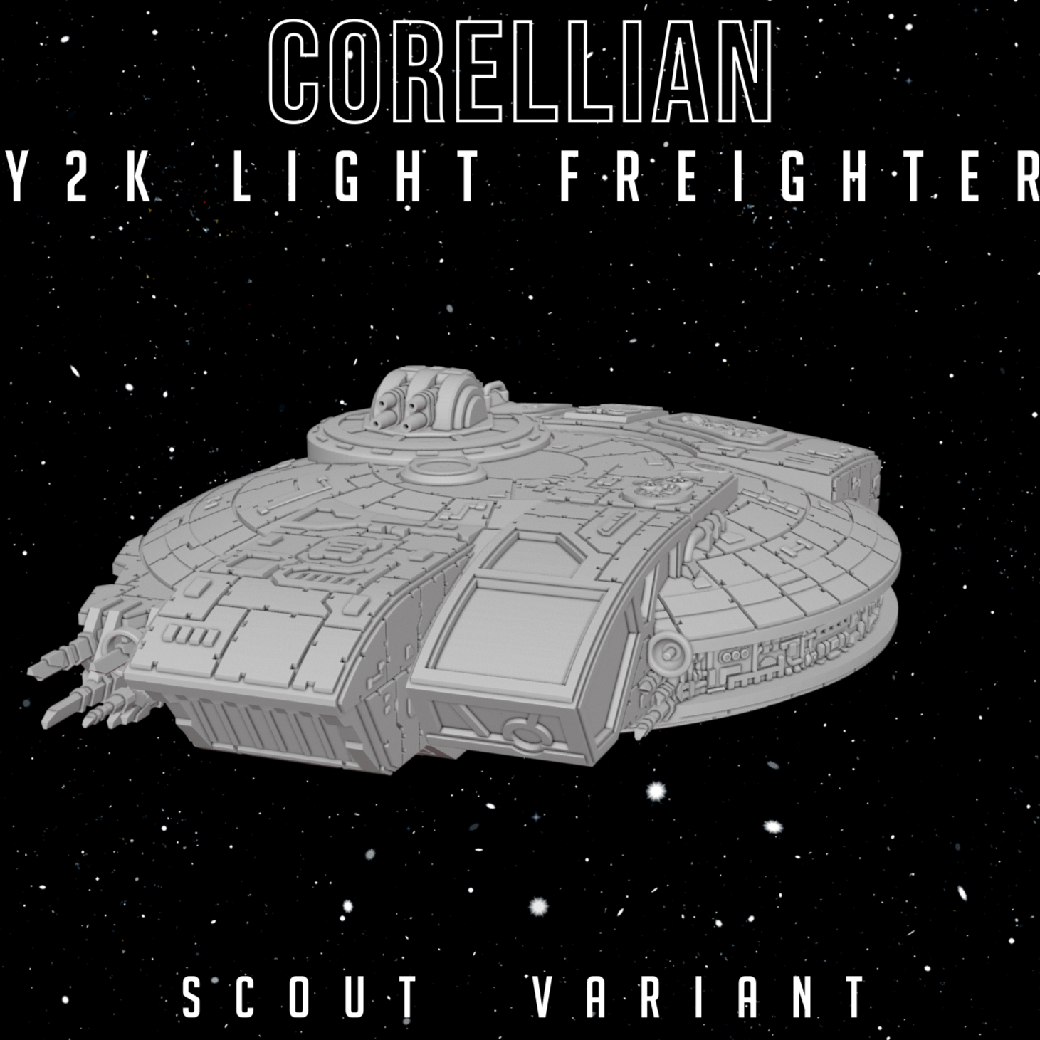 Corellian Y2K light Freighter (X-Wing Scale)