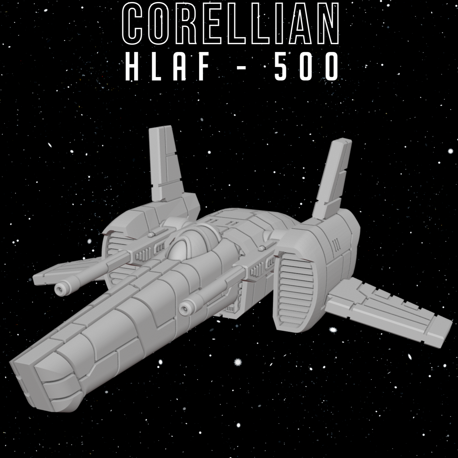 HLAF-500 Corellian Fighter (X-Wing Scale)