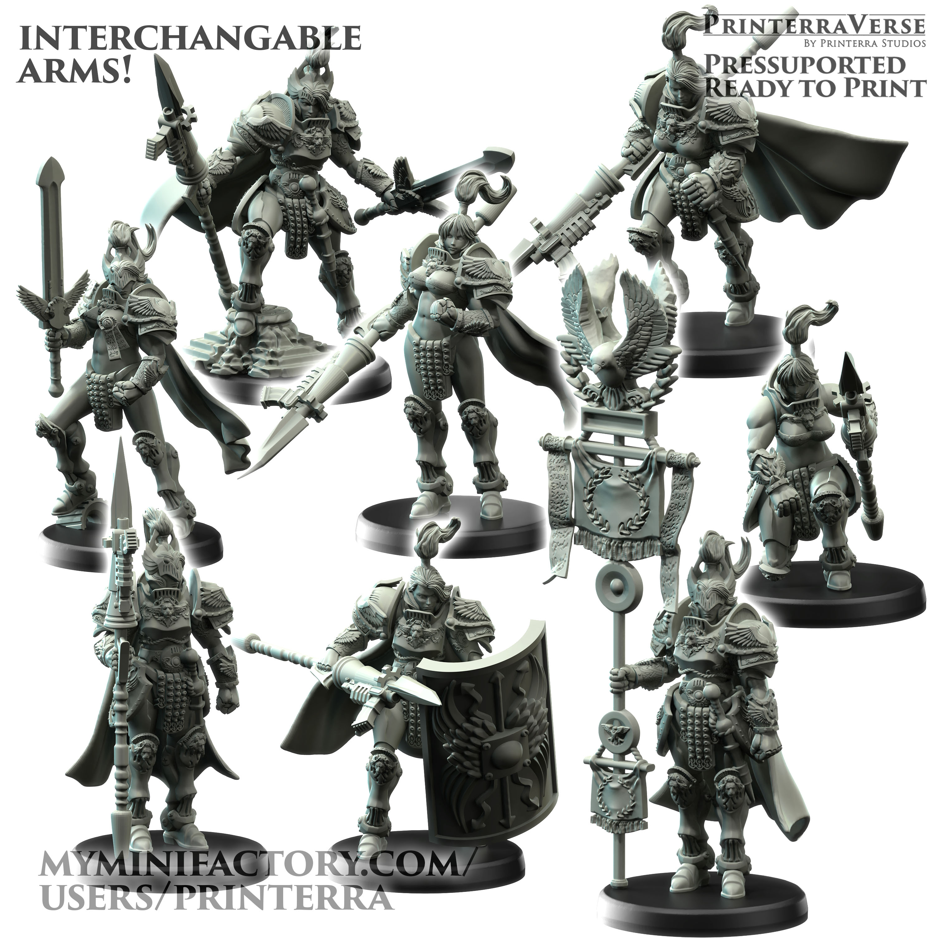 040 ROMANUS Modular Retconia Female Custodian Imperial Guard