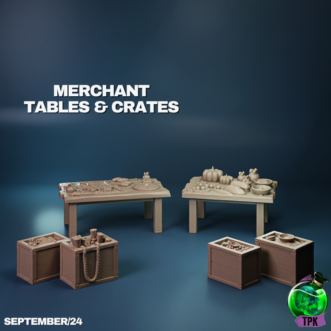 Merchant Tables and Crates