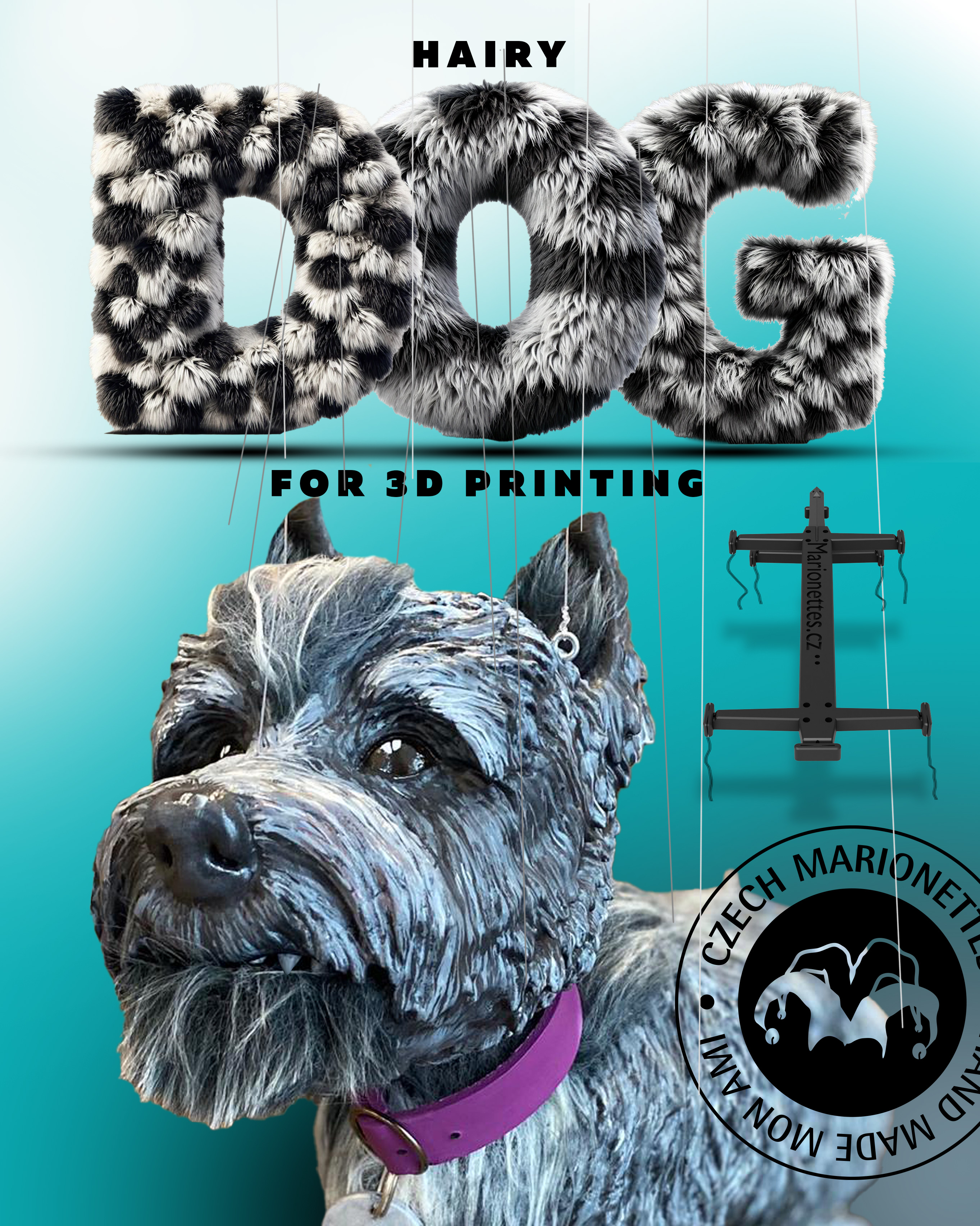 Dog Hairy 3D model