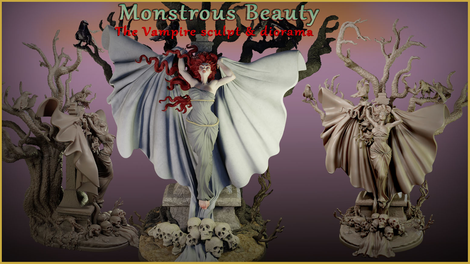 Monsterous Beauty sculpts #5 The Vampire 35mm & 75mm Scale