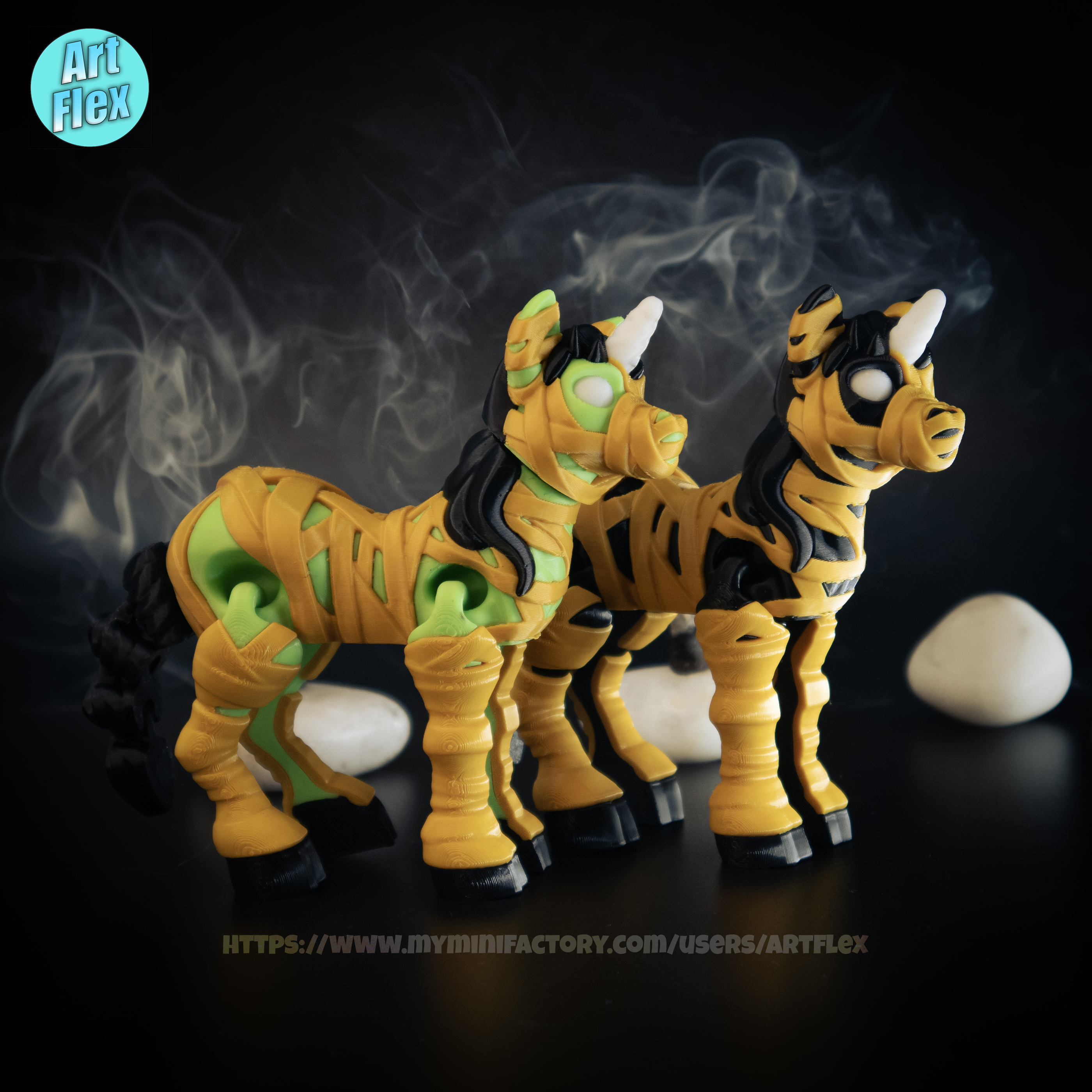 Flexi Mummy Unicorn STL and 3MF