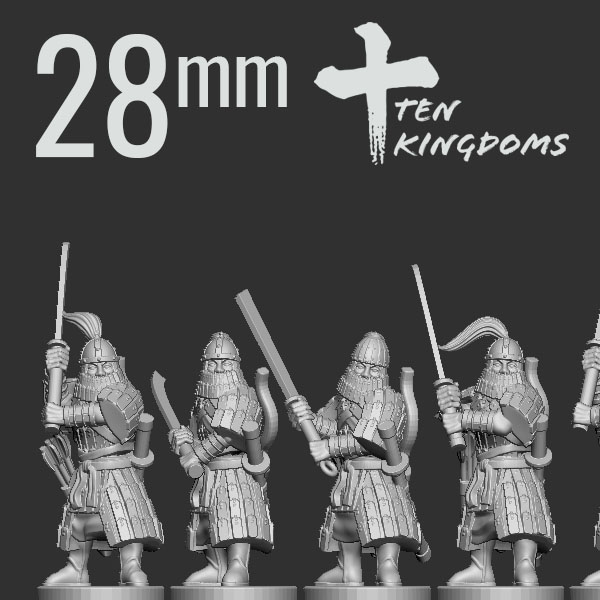28mm Jurchen-Jin Sword Heavy Armoured Foot