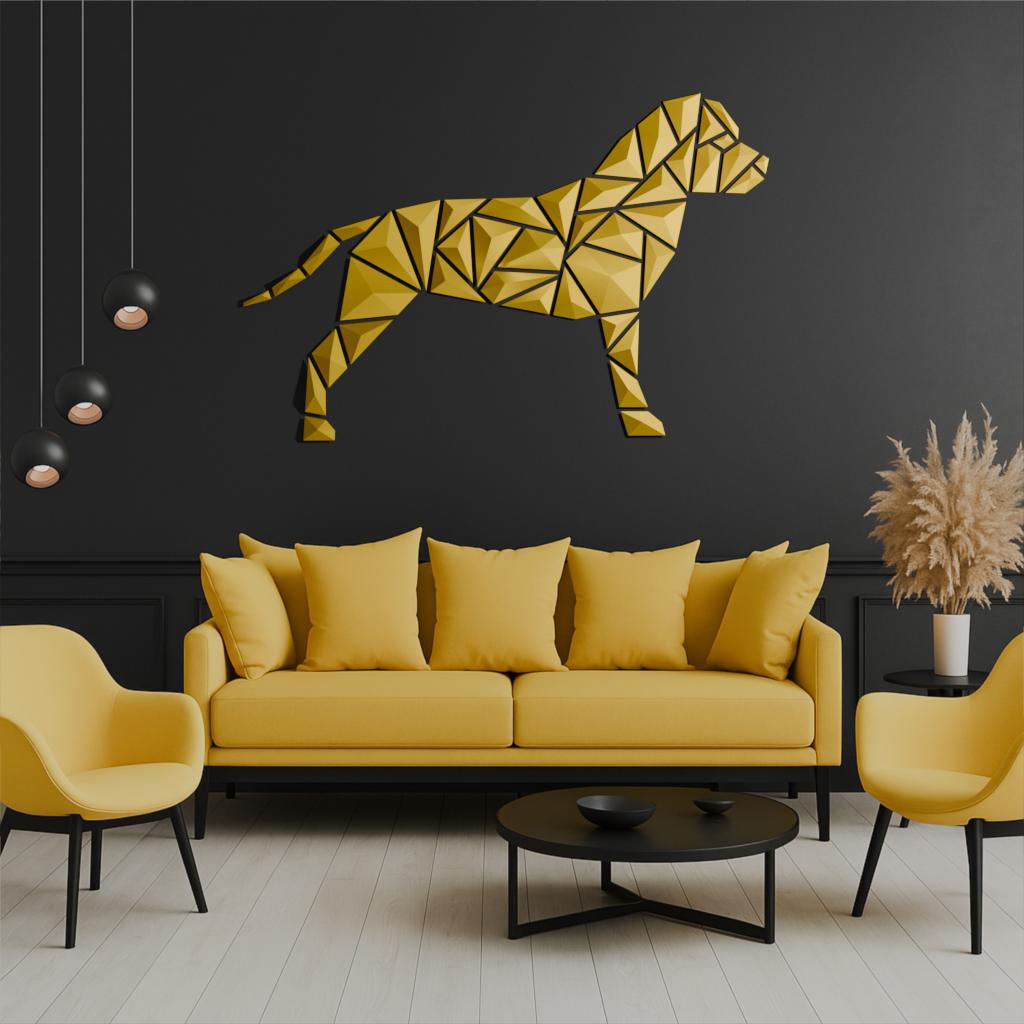 Geometric dog wall art - “Staffy-AmStaff style”