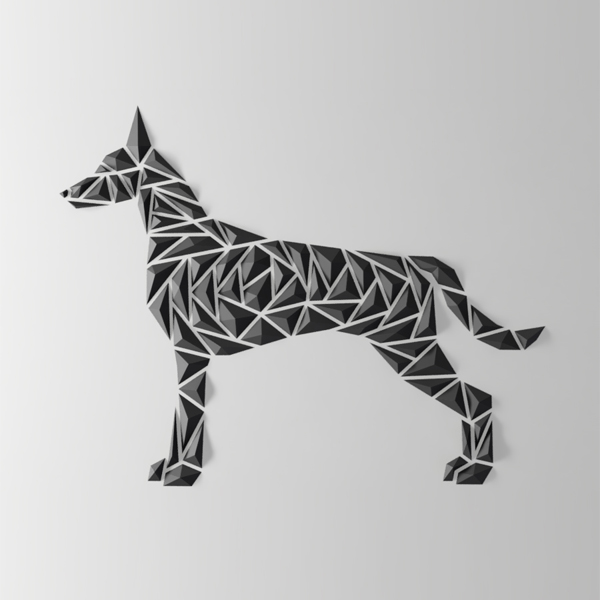 Geometric dog wall art - “Malinois style”