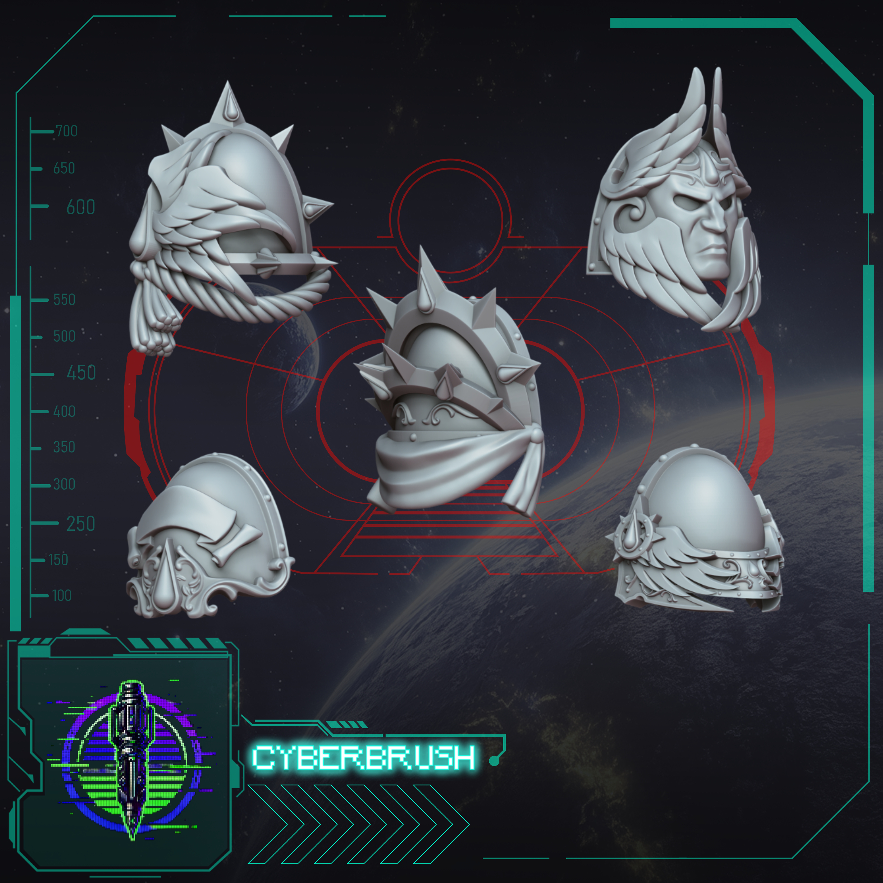 Crimson Angels Shoulder pad Set 2