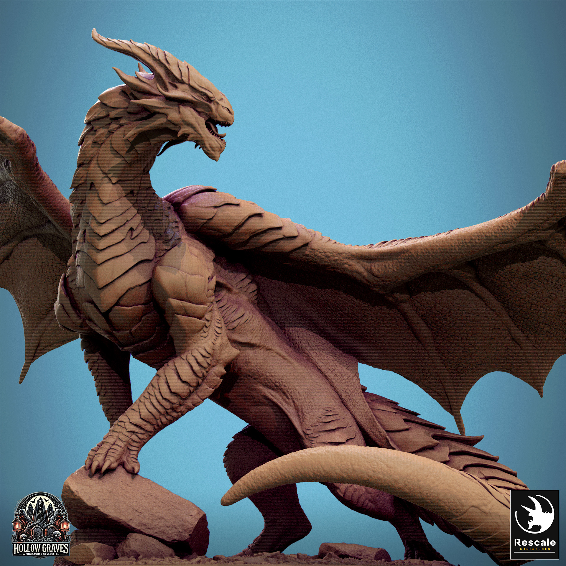 Legendary Metallic Copper Dragon Roar