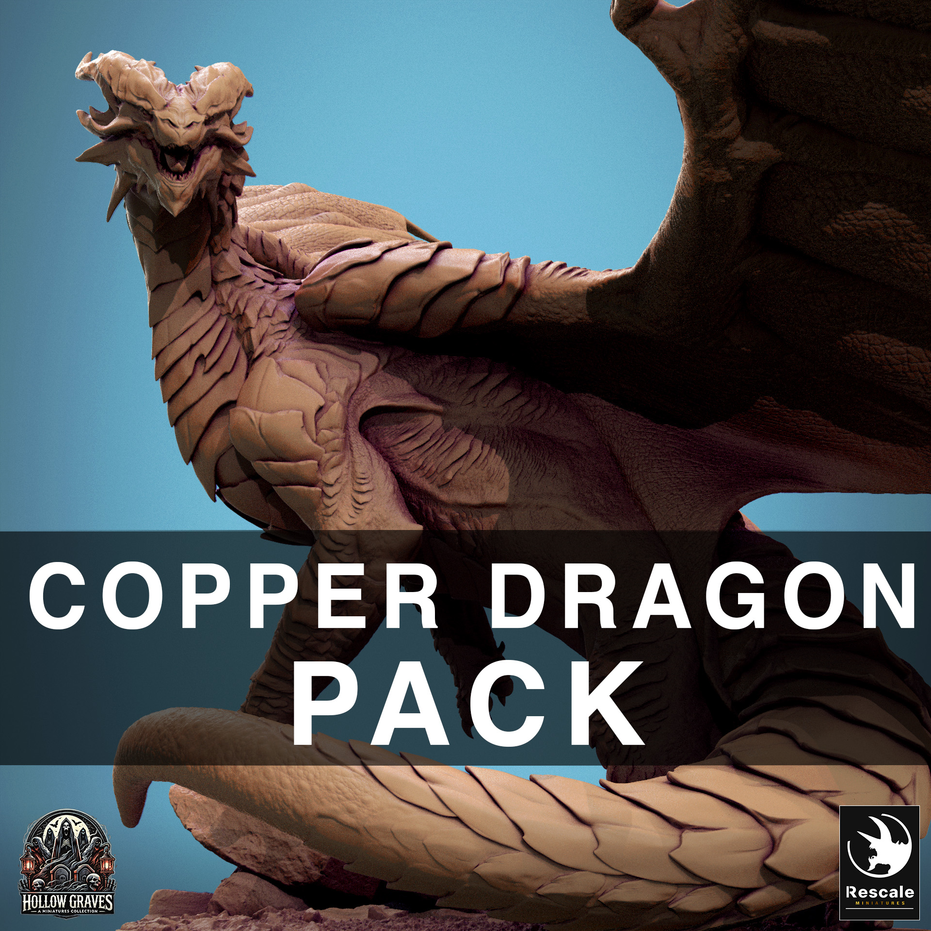 Pack Legendary Metallic Copper Dragon