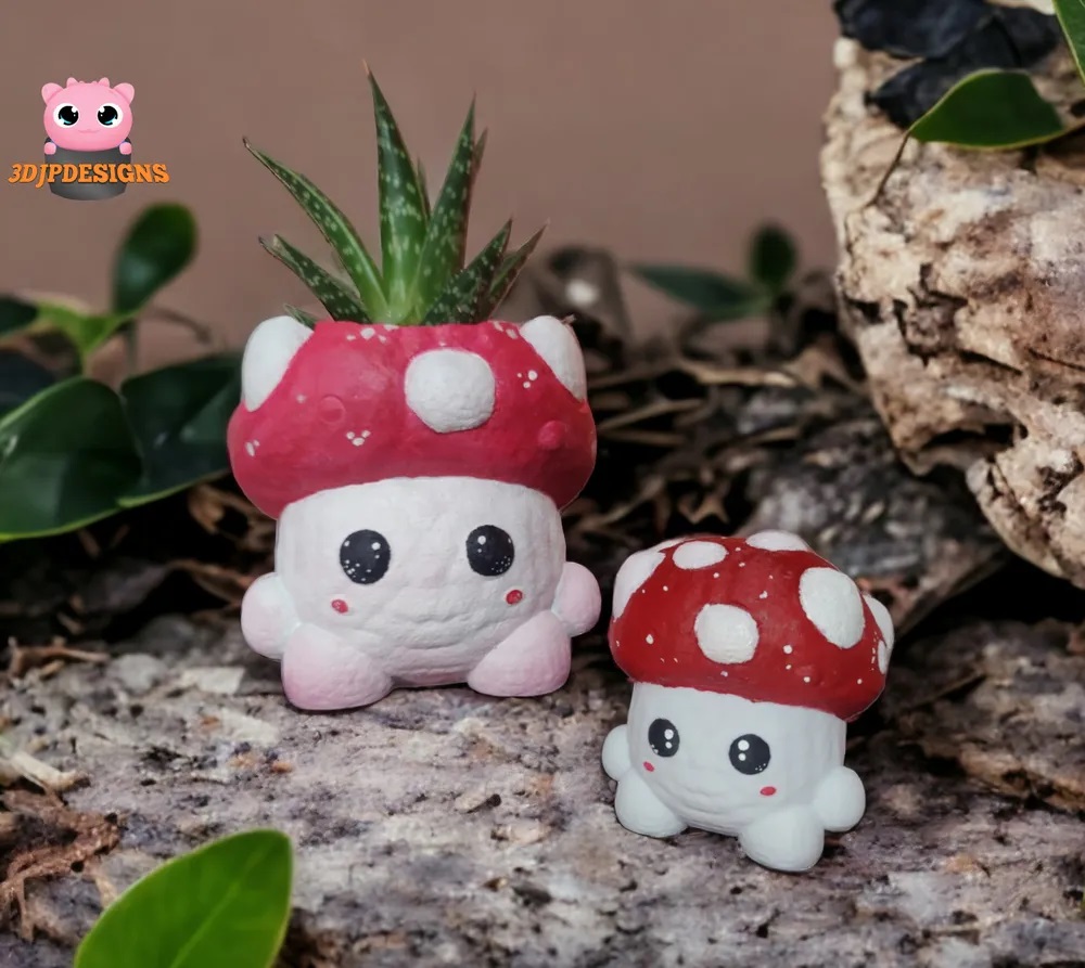 Cute Mushroom Planter Pencil Holder.
