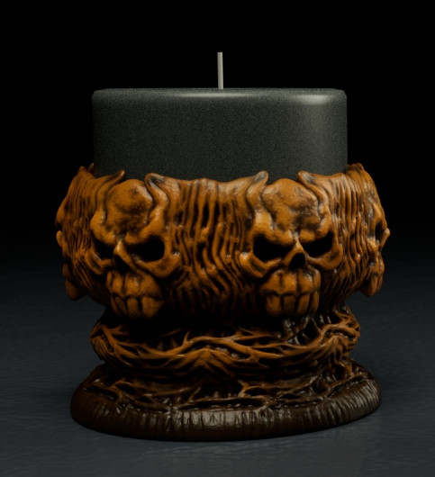 Skull Candleholder