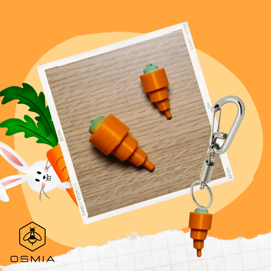 Osmia Carrot Fidget Toy Keychain