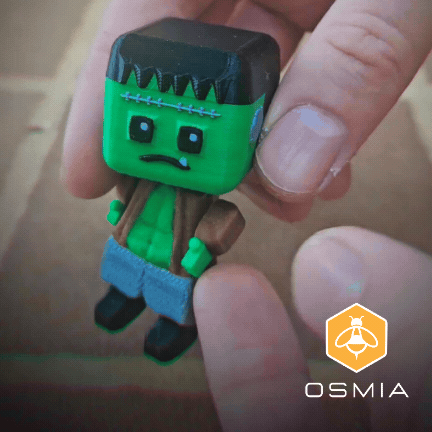 Osmia Flexible Cubistein the Cube Frankenstein for Halloween