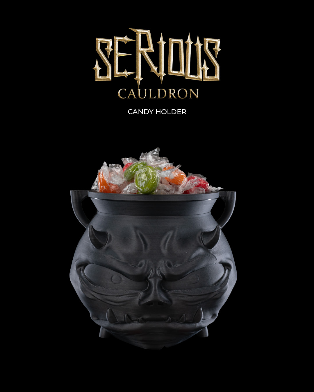 Serious Cauldron Candy Holder