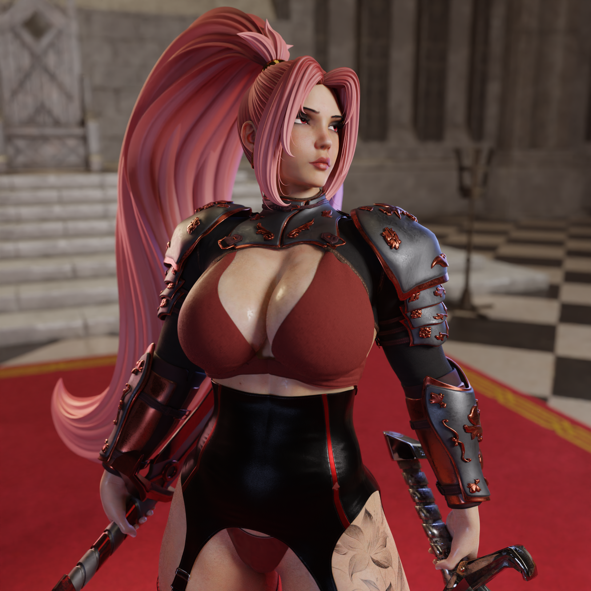 Scarlet Warrior - Aria Bloodrose - presupported - QB Works