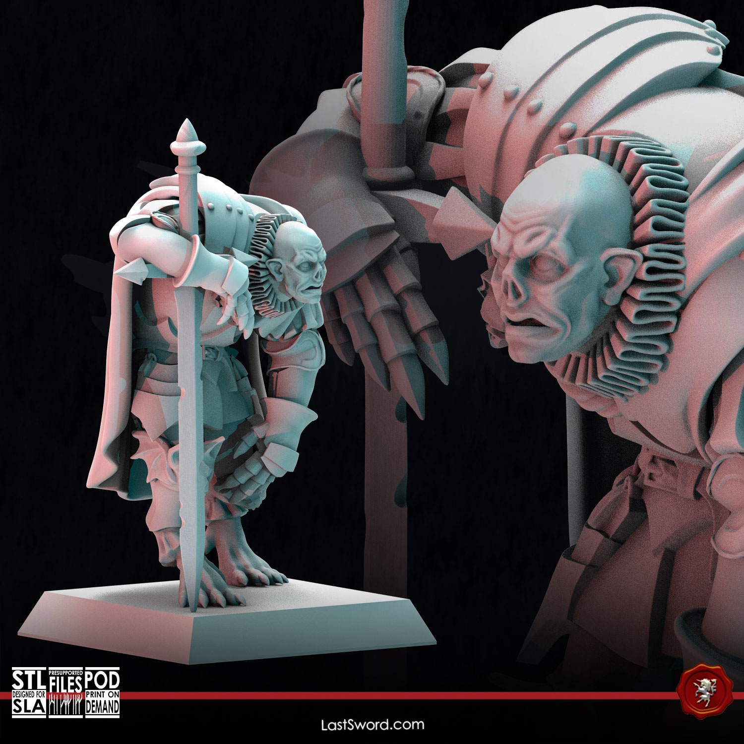 Strigoi Lord on foot | Pre-Supported | 30mm Undead