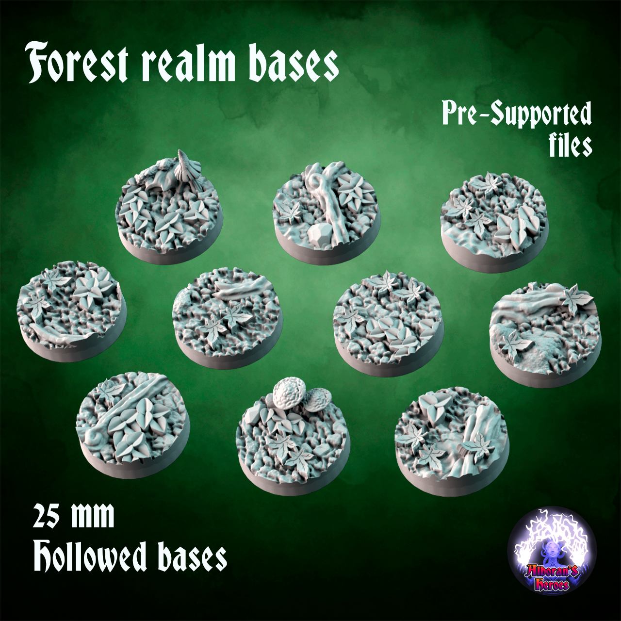 Forest realm bases - 25mm
