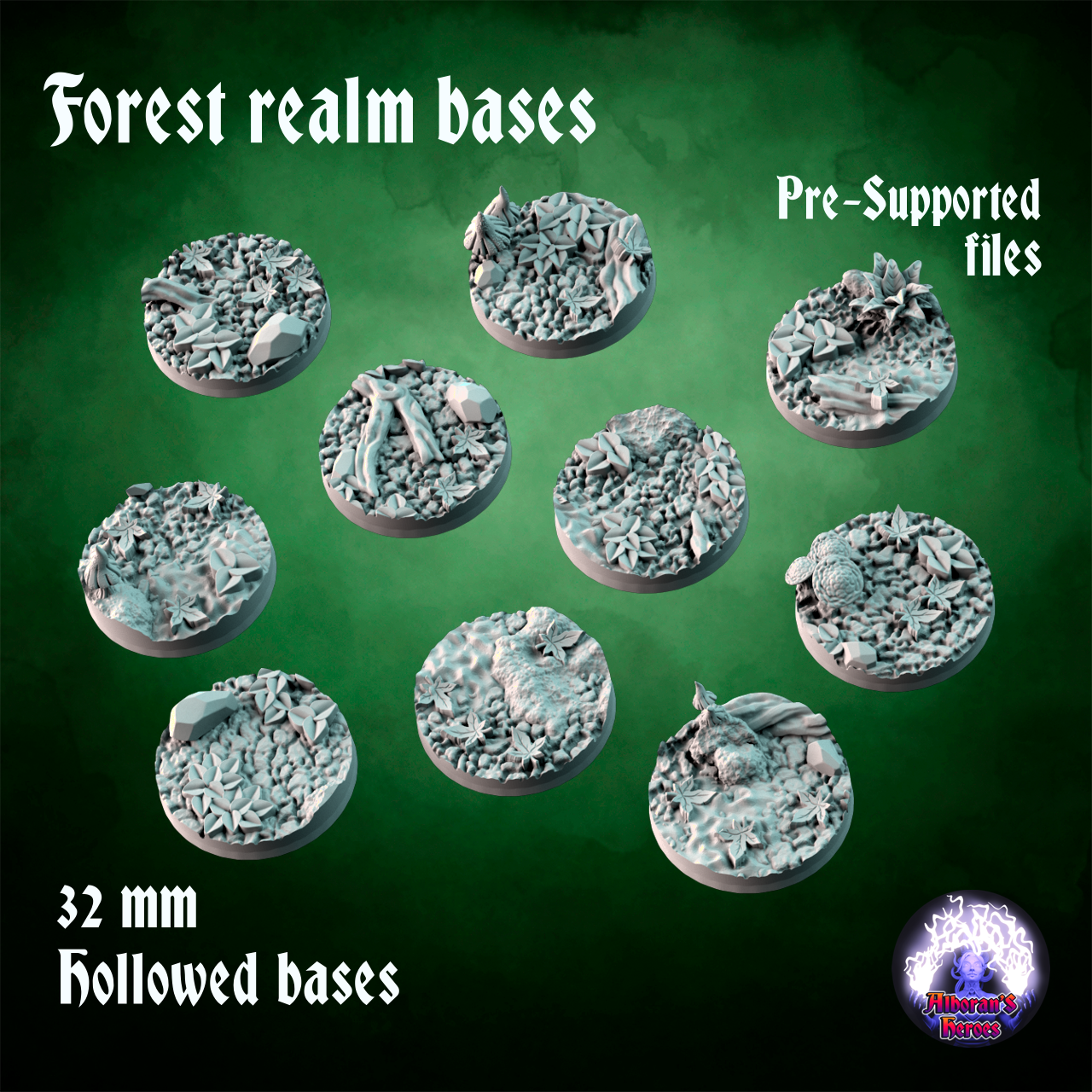 Forest realm bases - 32mm