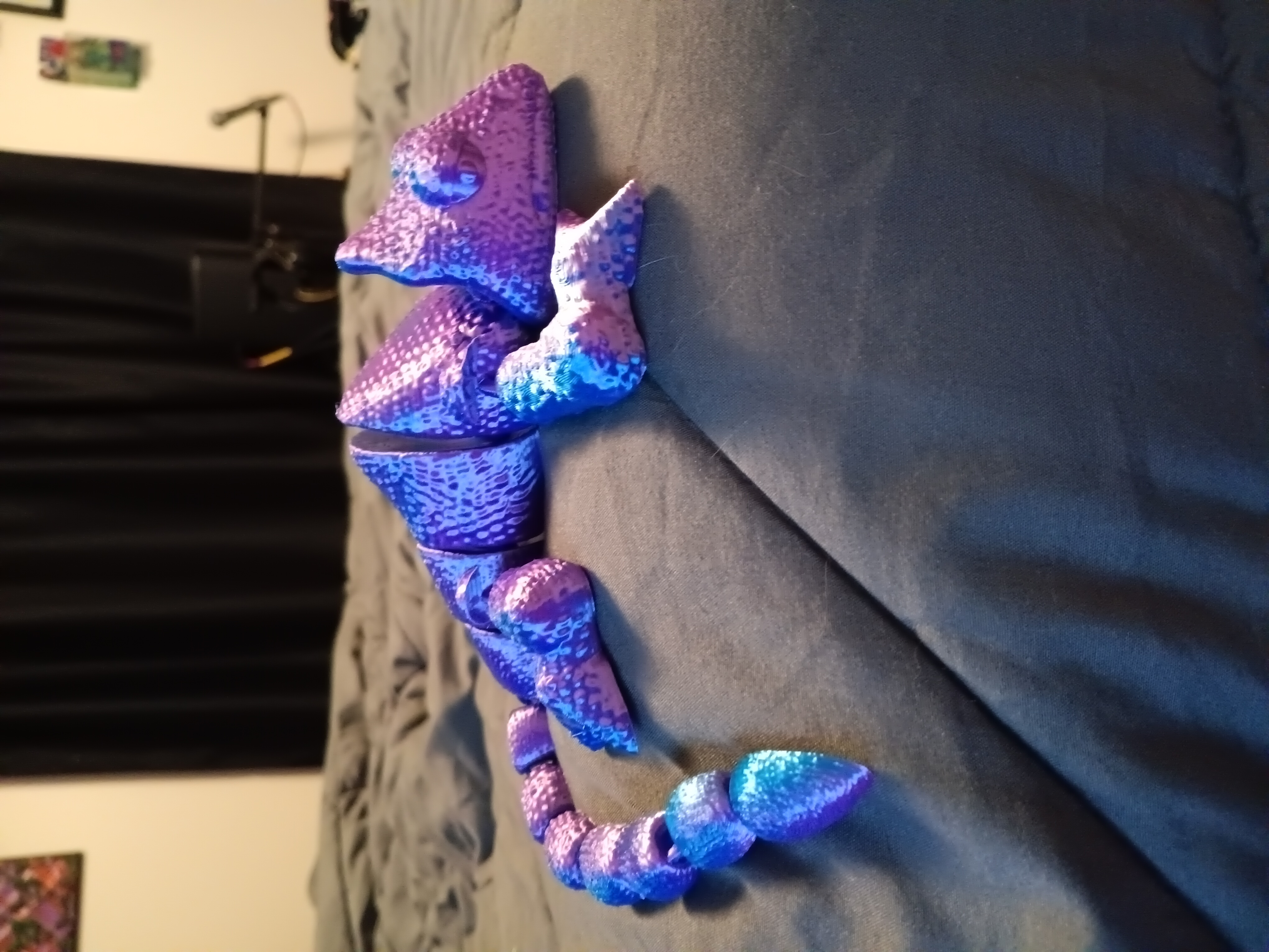 Chameleon - Flexi Fidget toy - articulated - print in place