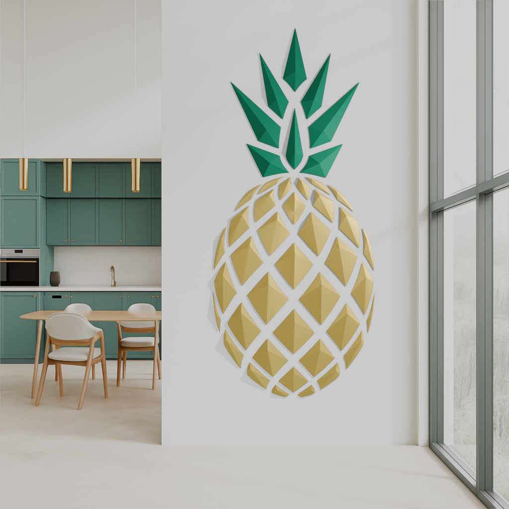 Geometric Pineapple wall design