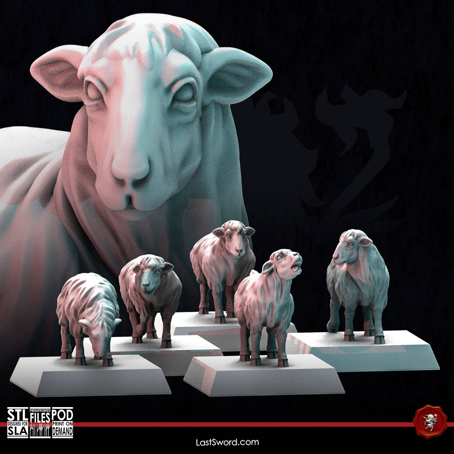 Flock of Sheep | Pre-Supported | 30mm Vikings
