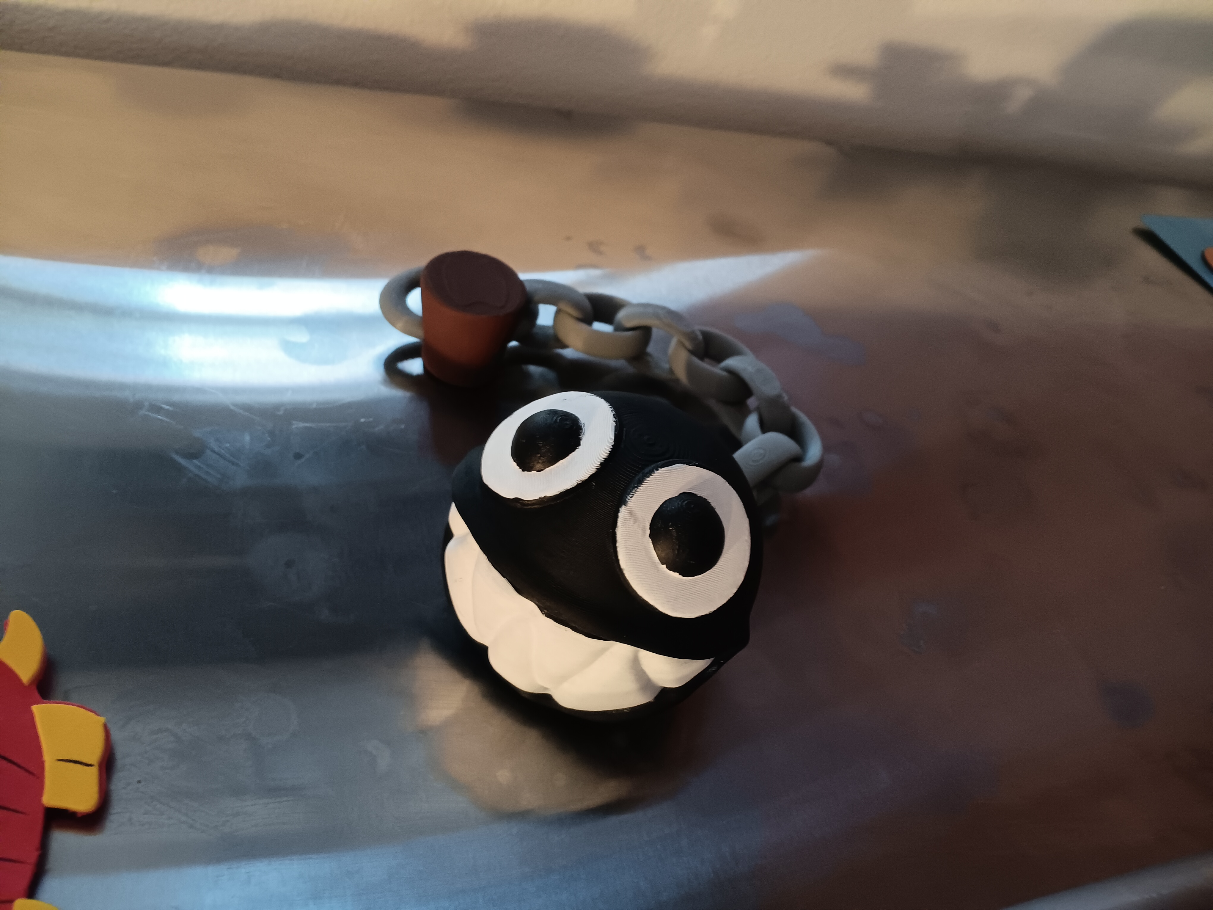Chain Chomp magnet - flexi fidget toy - print in place