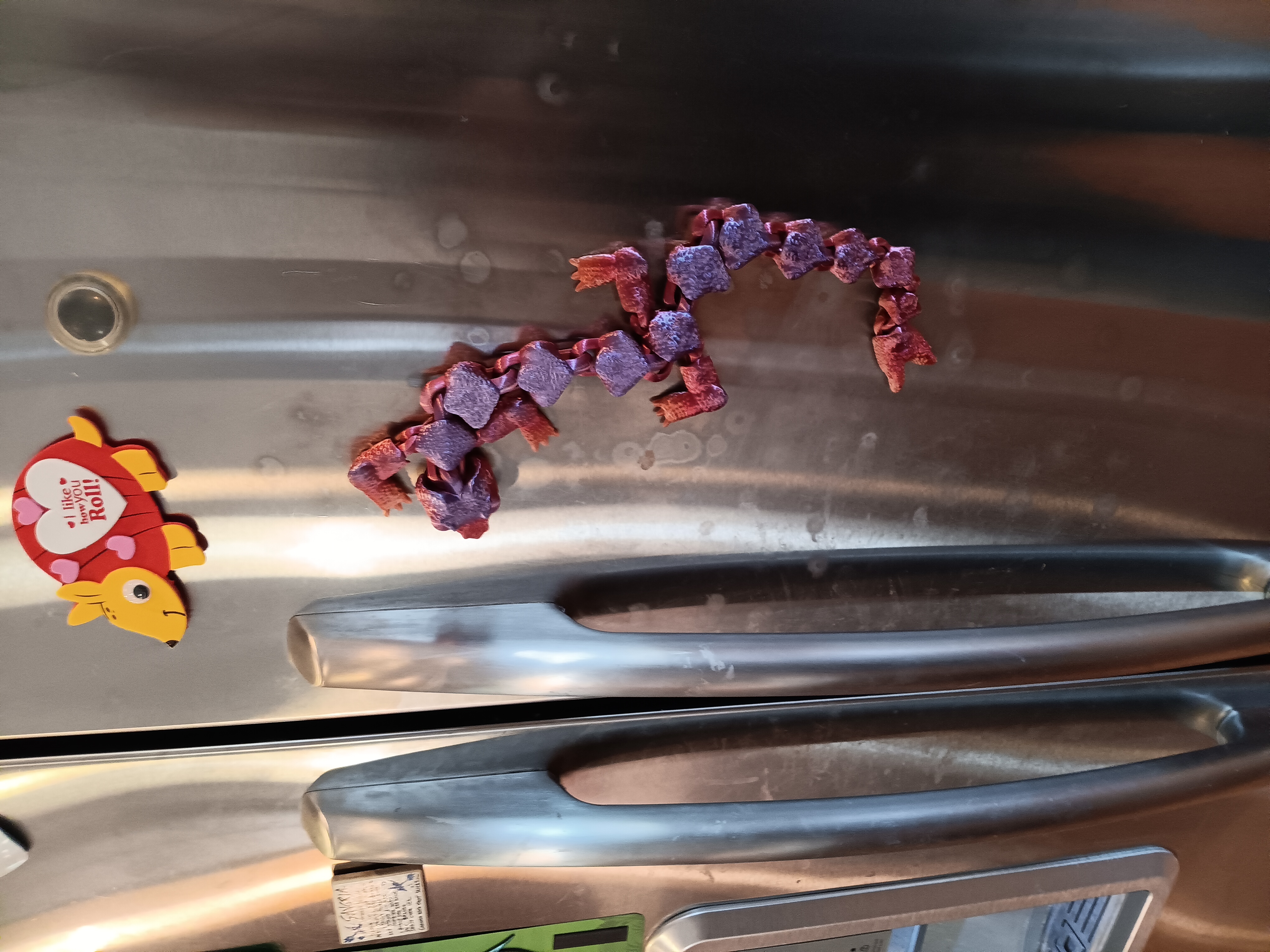 Lizard Dragon Magnet - flexi fidget toy - print in place
