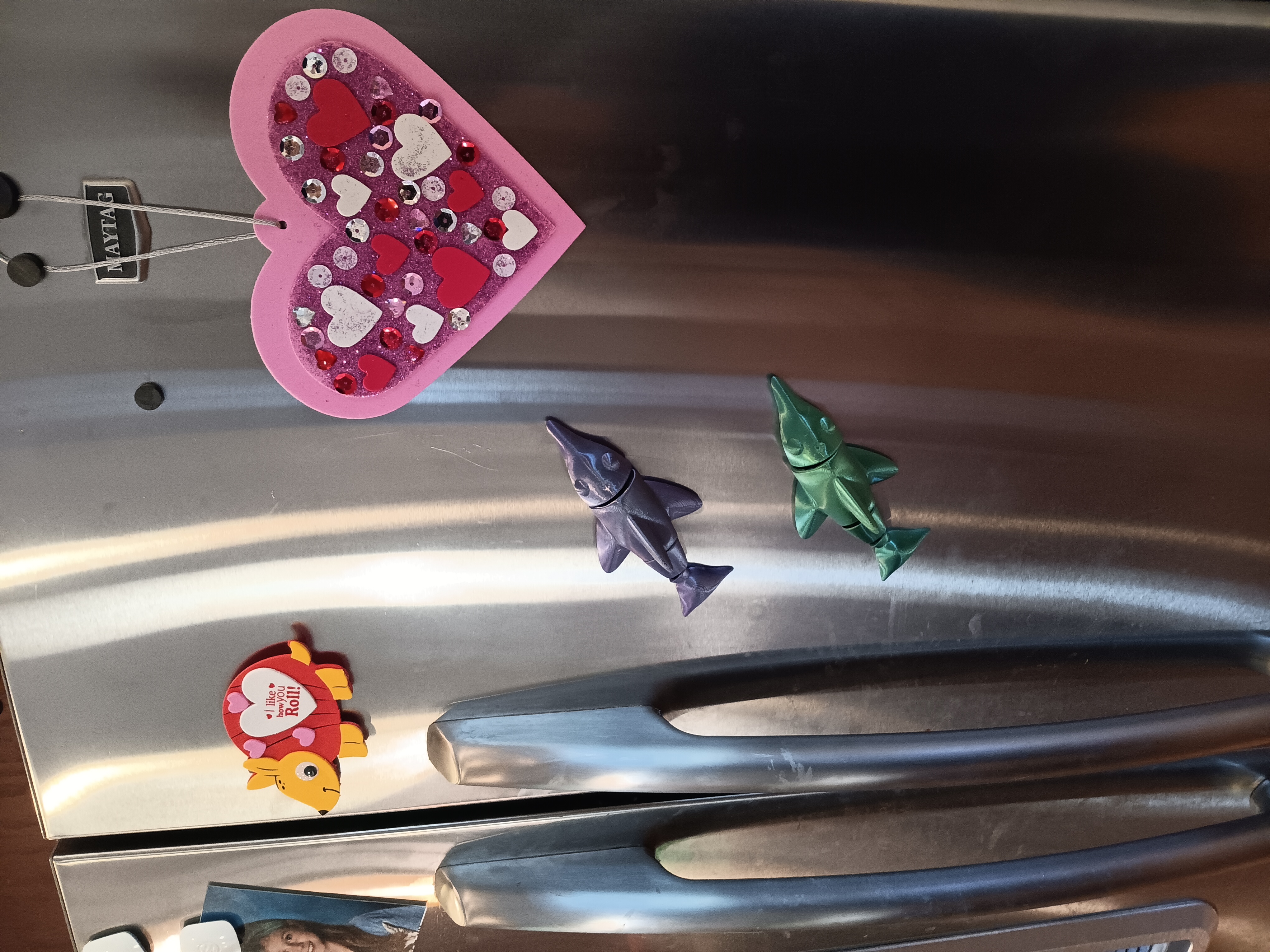 Flexi Dolphin Magnet - print in place - fidget toy
