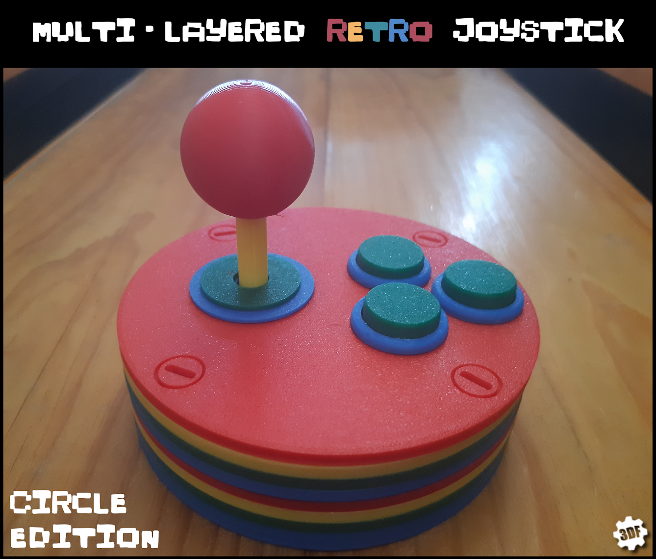 Multi-Layered Retro Joystick - Circle Edition