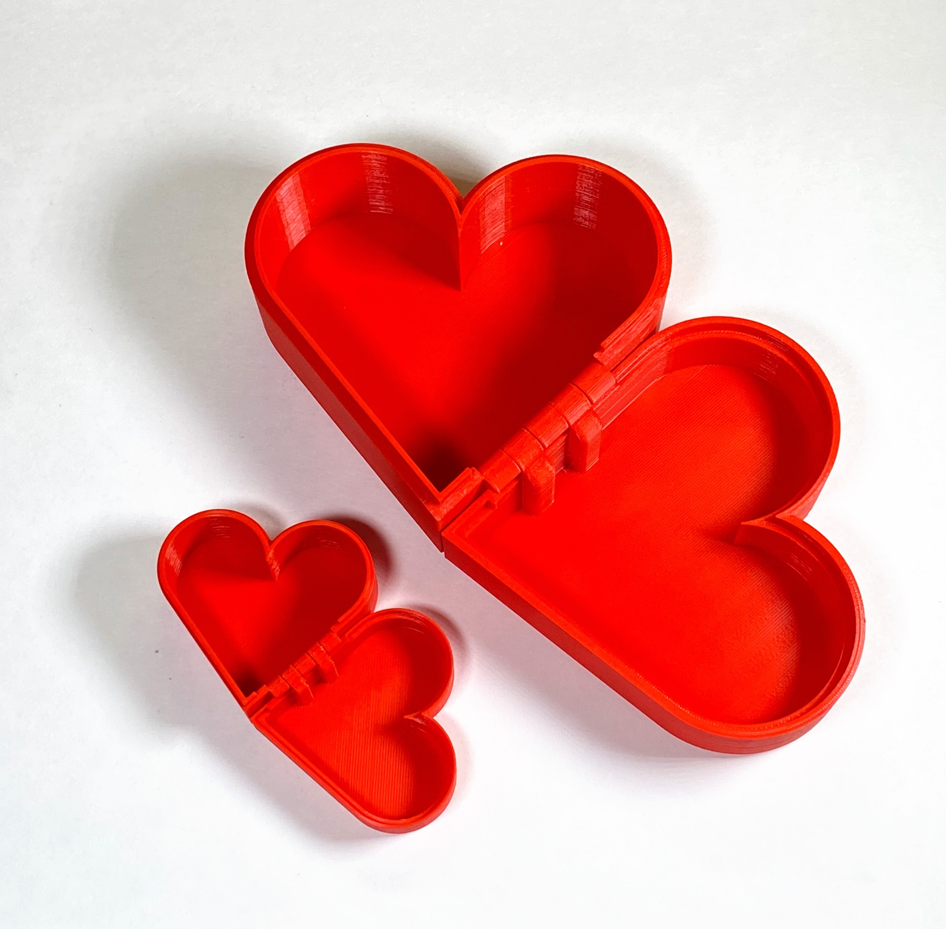 Valentines Day Heart Box w/Print in Place Hinges - Heart Shaped Gift Box