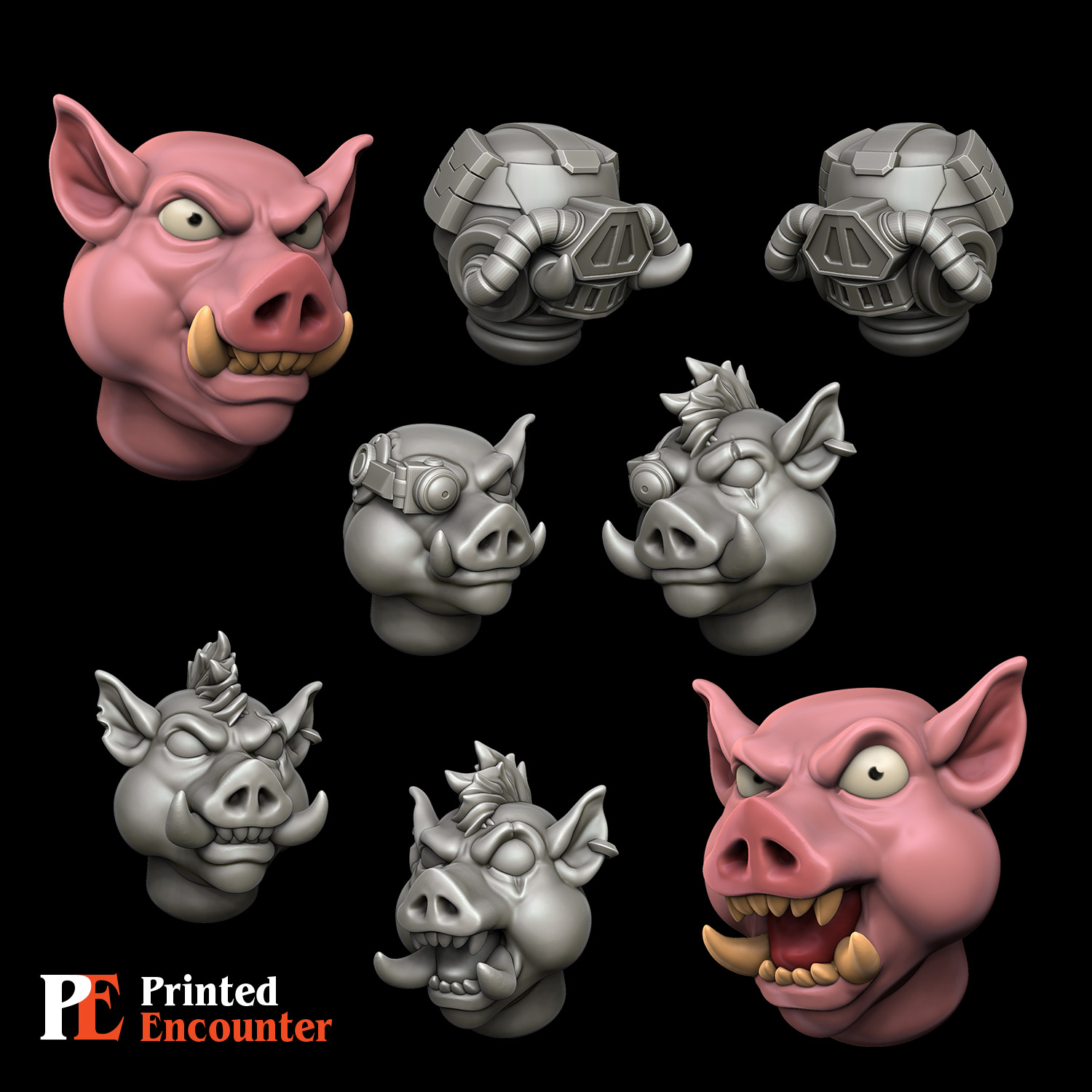 Pig Heads - Kit-bash / Conversion Bits