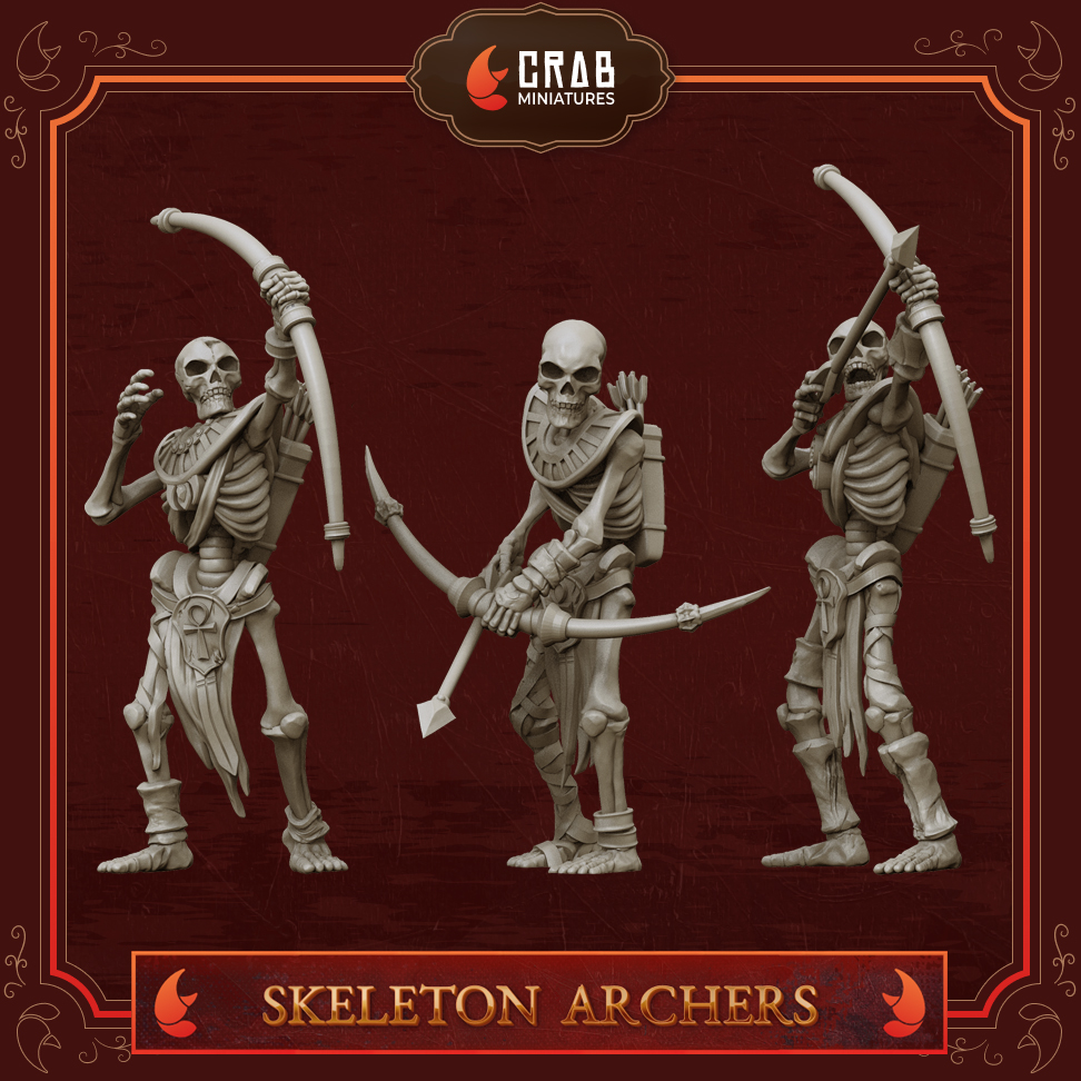 Pharaoh's Legacy: Skeleton Archers (Assembled and Modular)