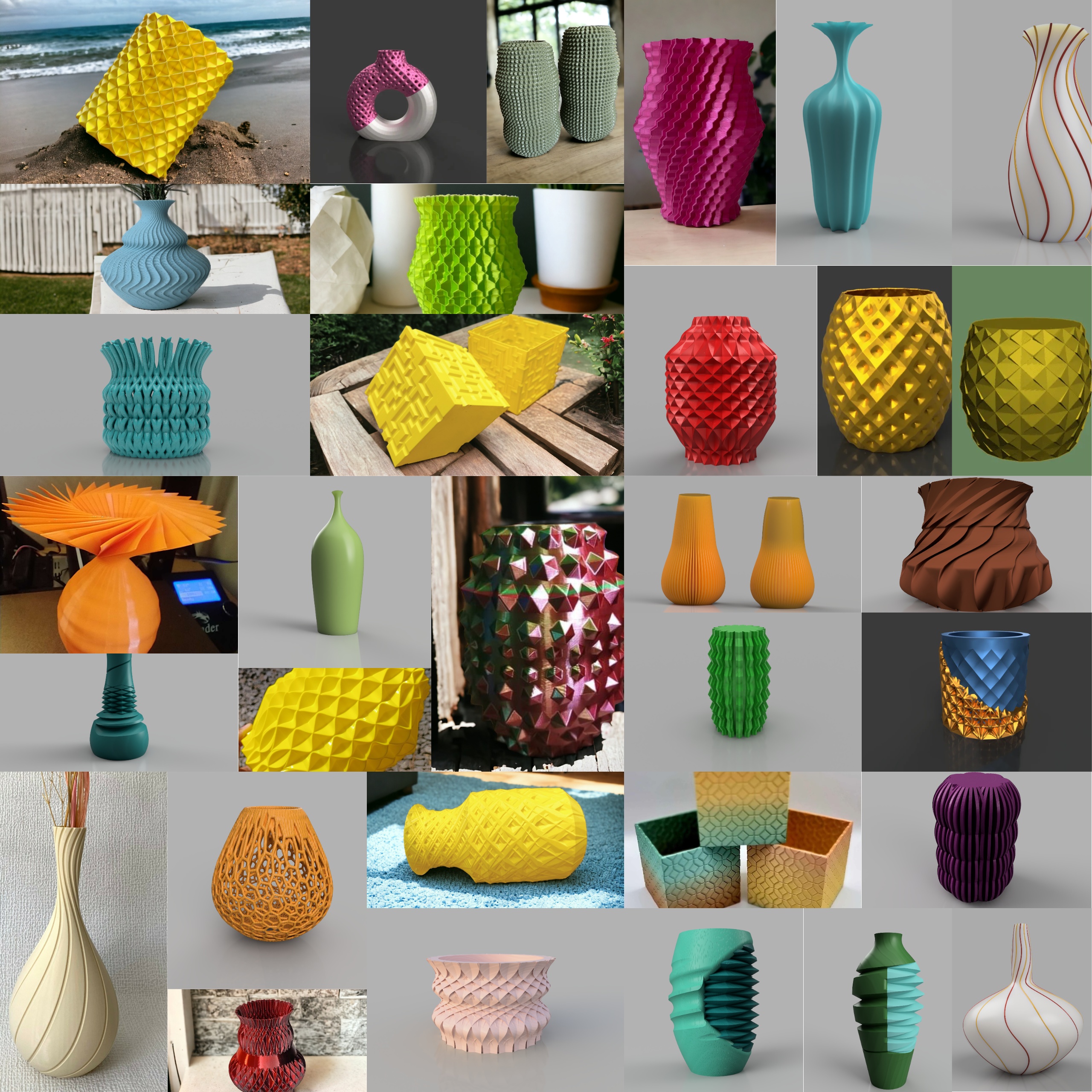 100 VASE STL FILES – PRINTABLE BUNDLE COLLECTION