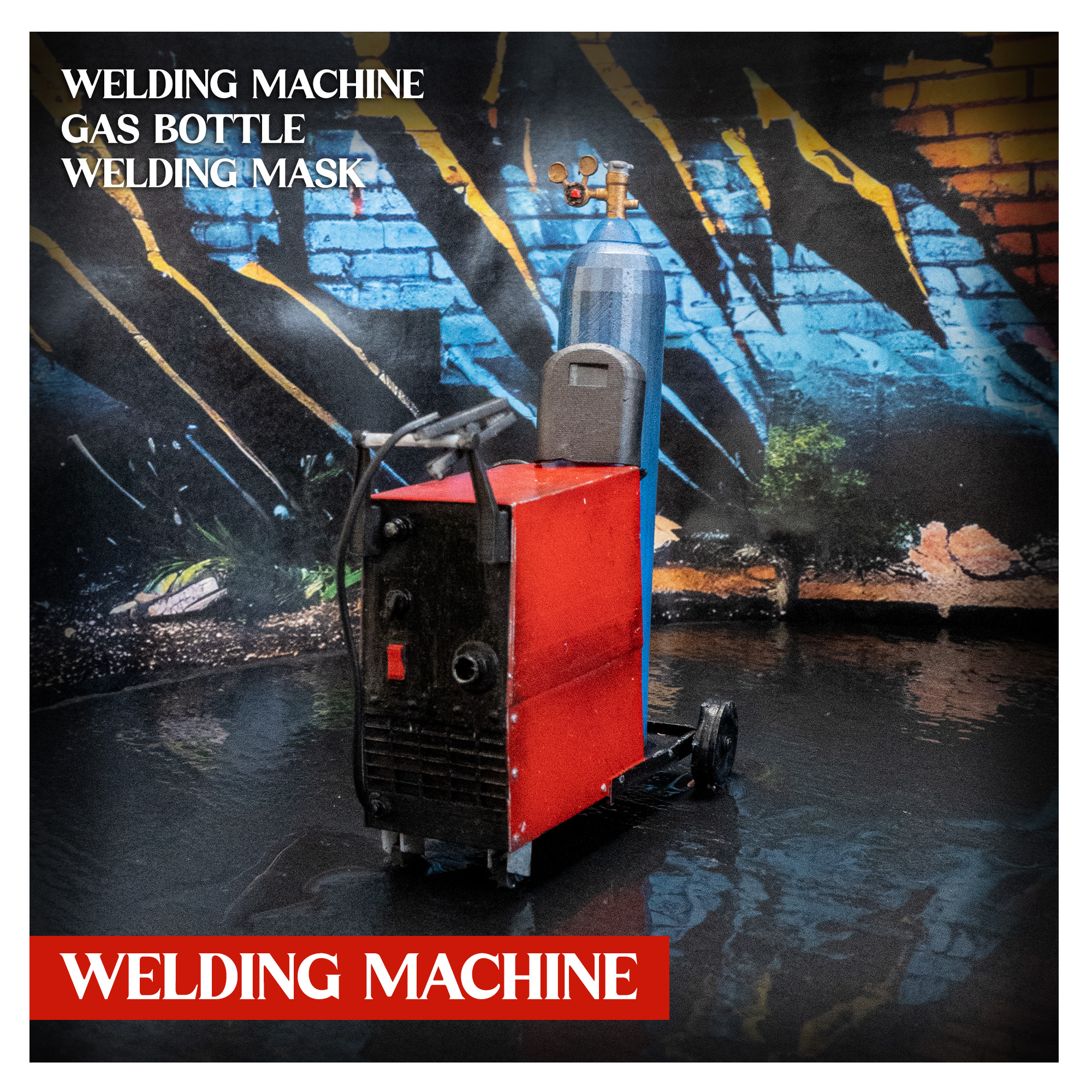 Diorama Accessories/ Welding Machine/ Mask / Gas Bottle/ Workshop/ Dollhouse/ Action Figure