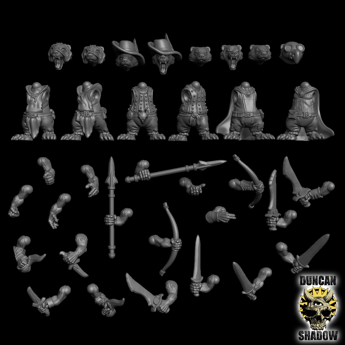 Badger Folk Rangers Multipart kit (Pre Supported) (S)
