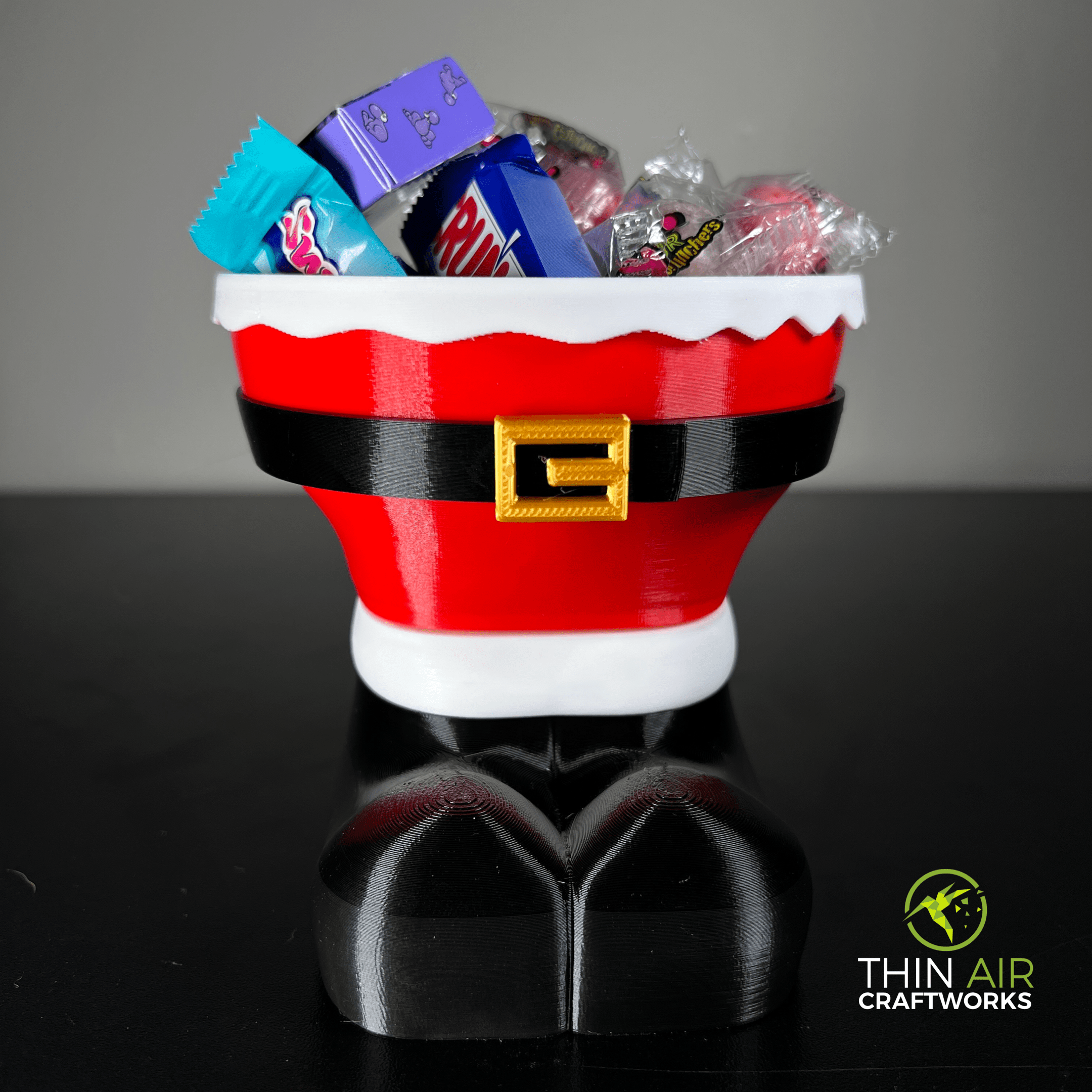 Santa Legs Christmas Candy Bowl