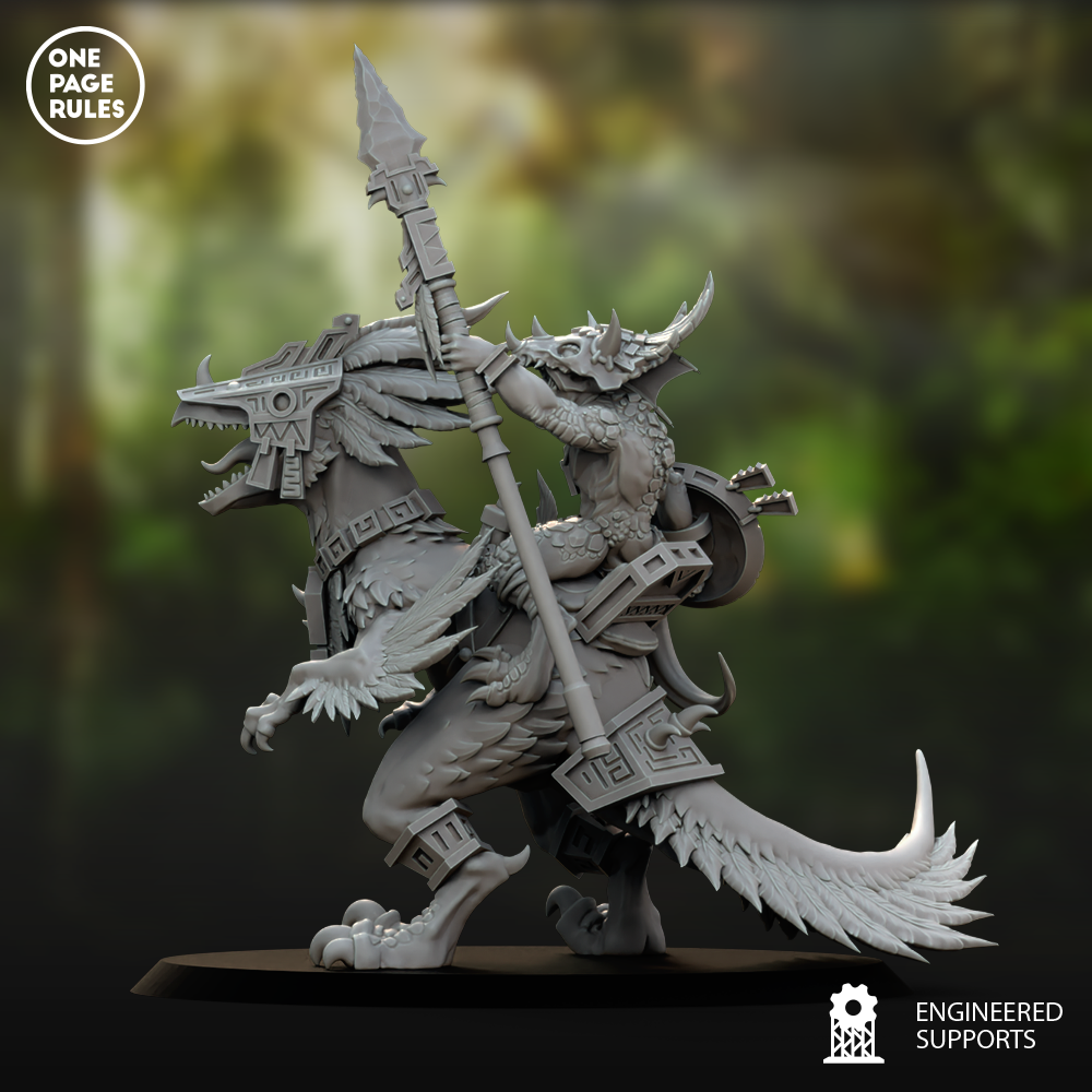 Gecko Champion on Deinonychus (Chief) - Saurians