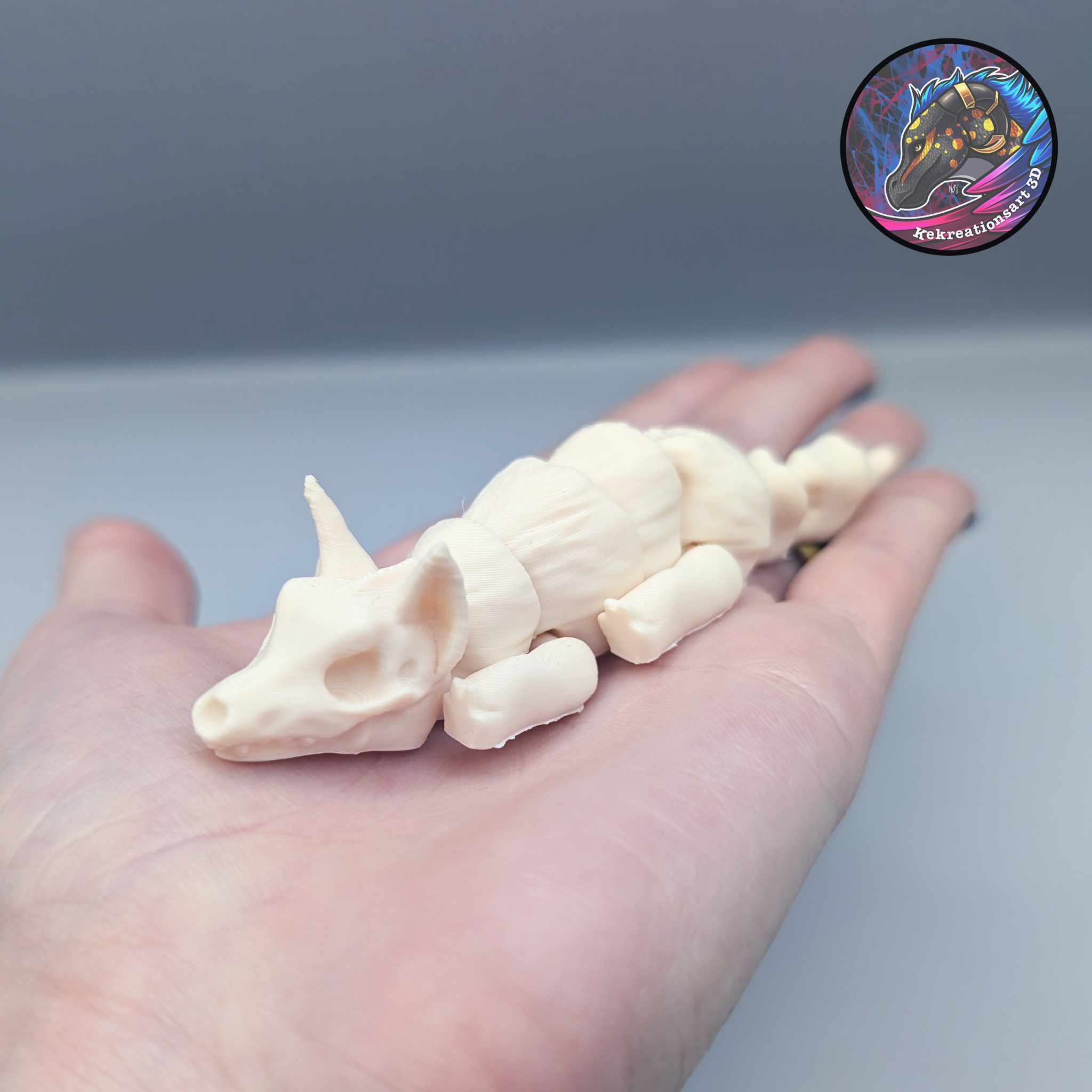Baby Flexi Skelly Dog Keychain